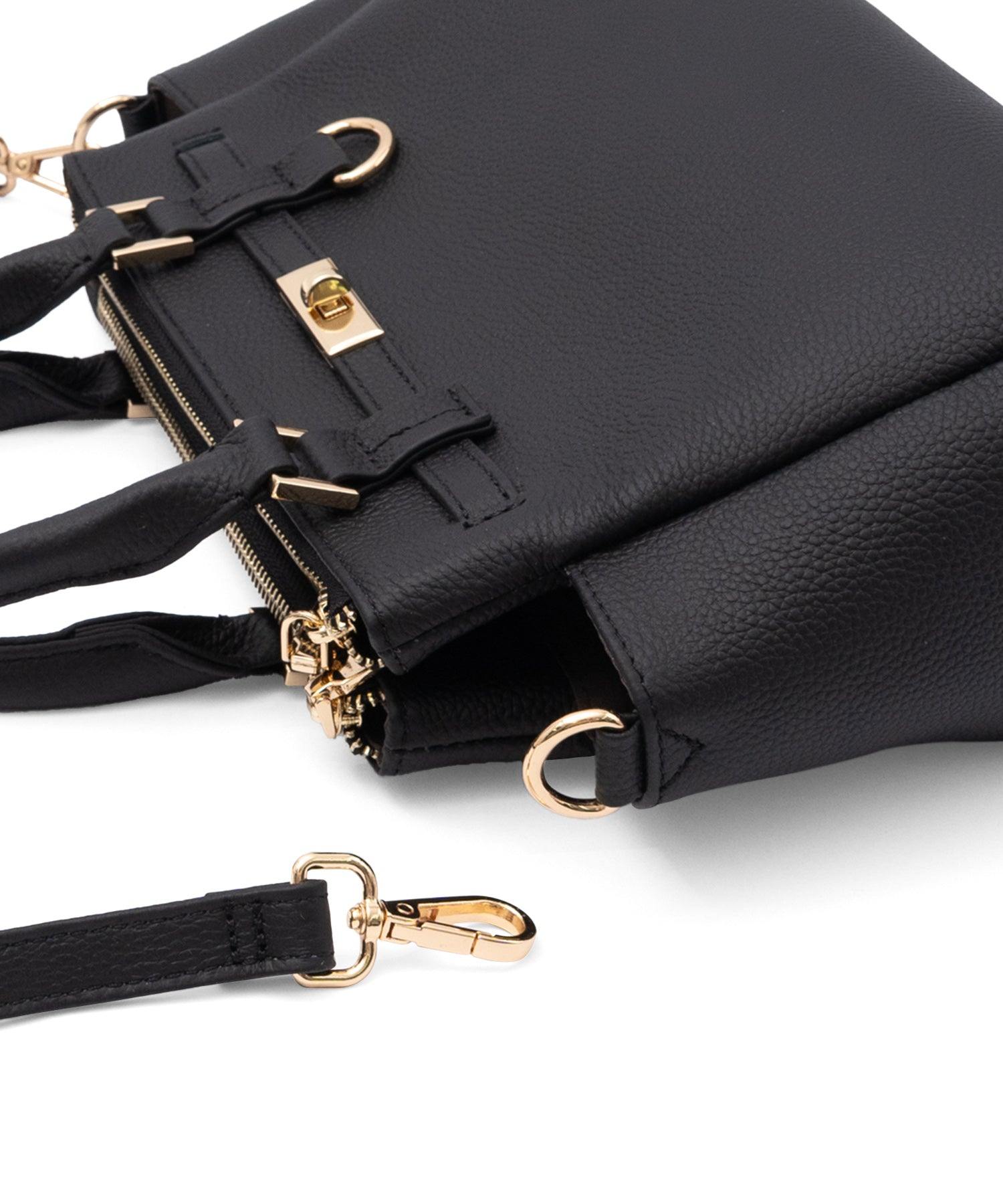 ヴィータフェリーチェ VitaFelice 3スペース本革2wayトートバッグ (BLACK) BLACK