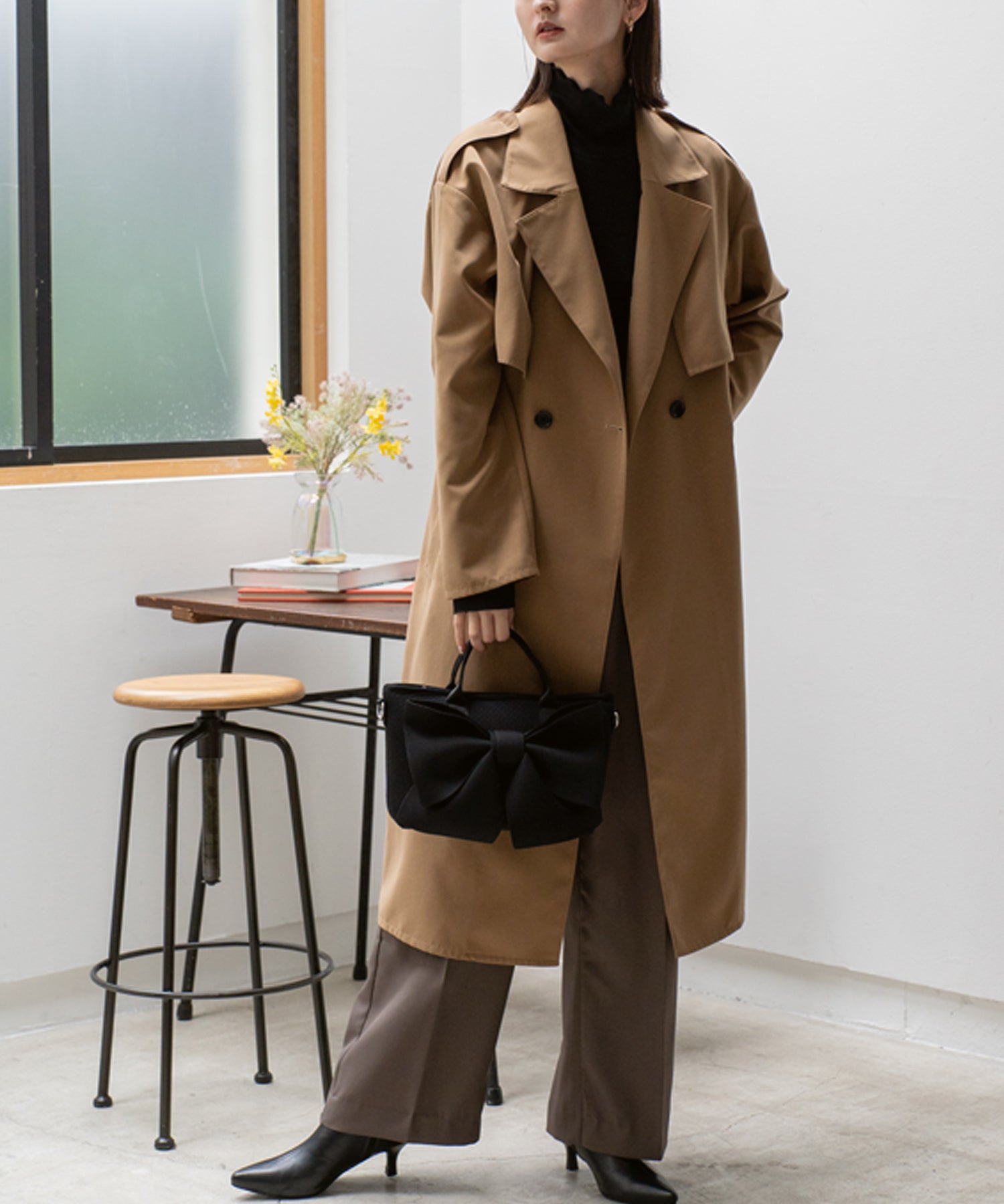 ヴィータフェリーチェ VitaFelice ネオプレーン2wayリボンショルダーバッグ (CORK) CORK