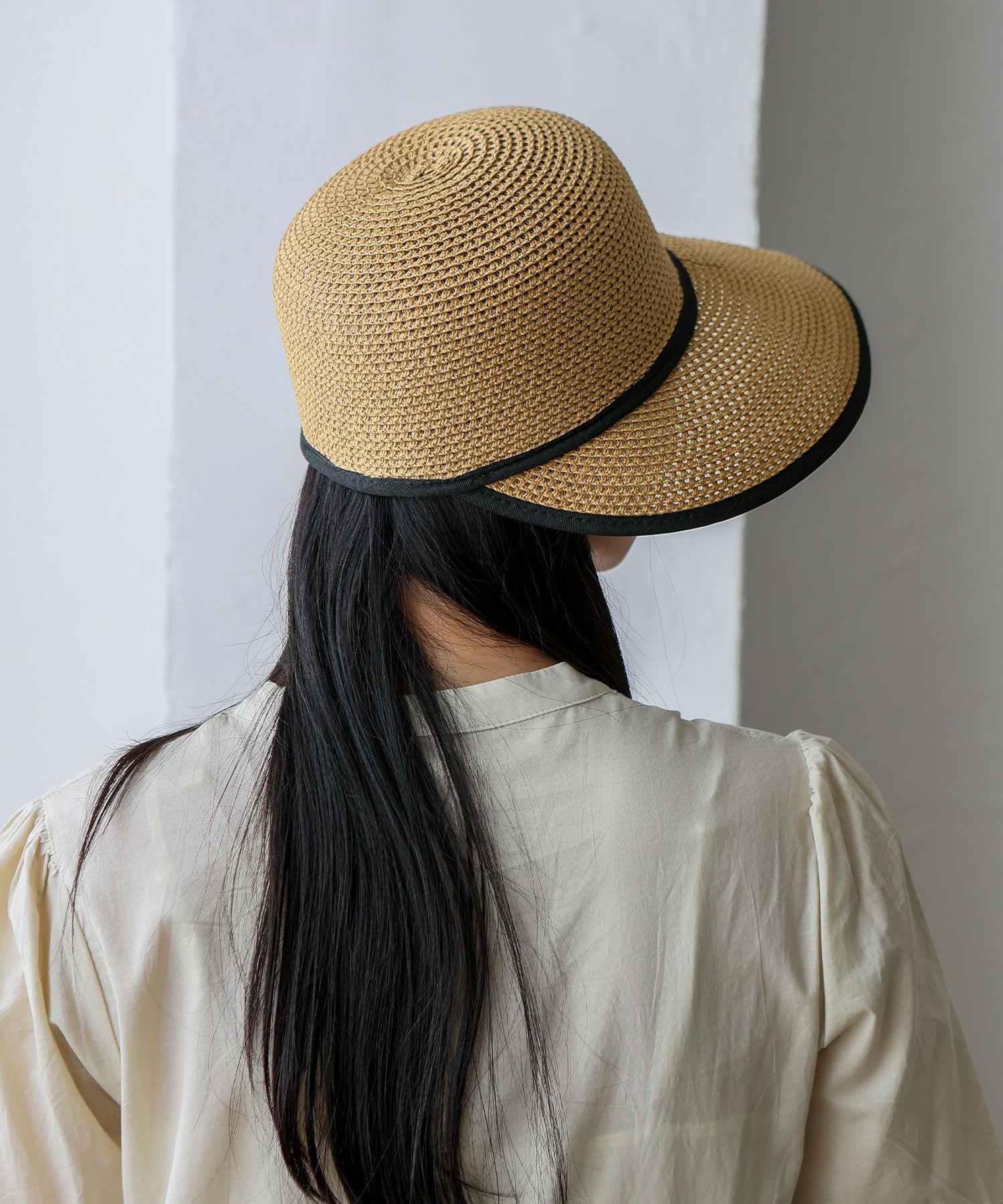 ヴィータフェリーチェ VitaFelice ペーパーブレードワイドブリムキャップ (BEIGE) BEIGE