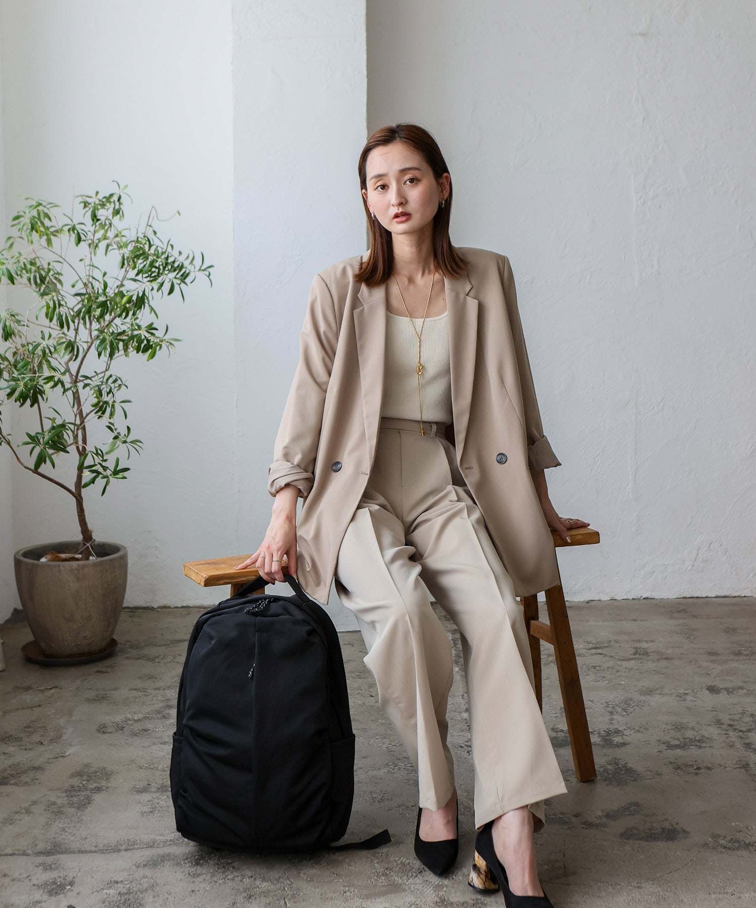 ヴィータフェリーチェ VitaFelice ユニセックスナイロンリュック (GRAY) GRAY