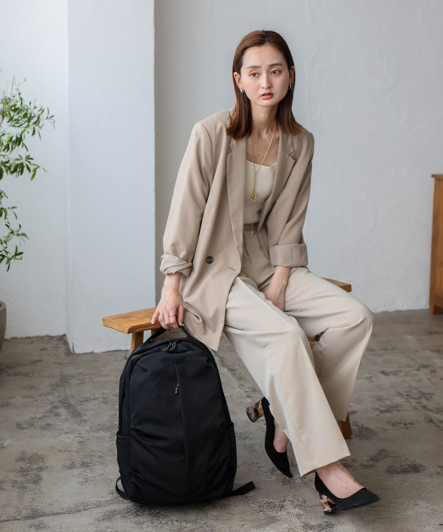 ヴィータフェリーチェ VitaFelice ユニセックスナイロンリュック (GRAY) GRAY