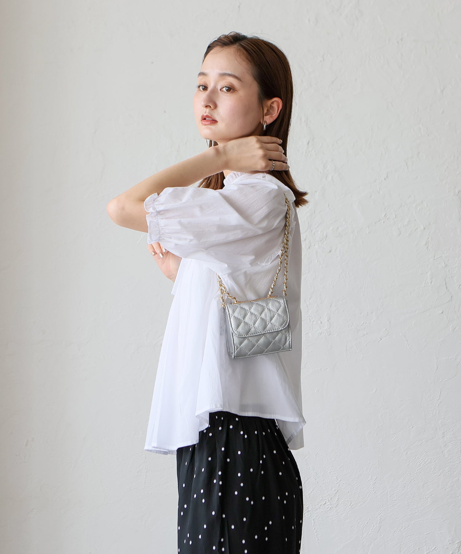 ヴィータフェリーチェ VitaFelice スクエアマイクロミニバッグ (DENIM) DENIM