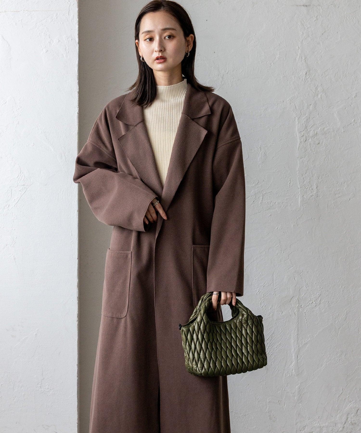 ヴィータフェリーチェ VitaFelice キルティング2wayトートバッグ (KHAKI) KHAKI
