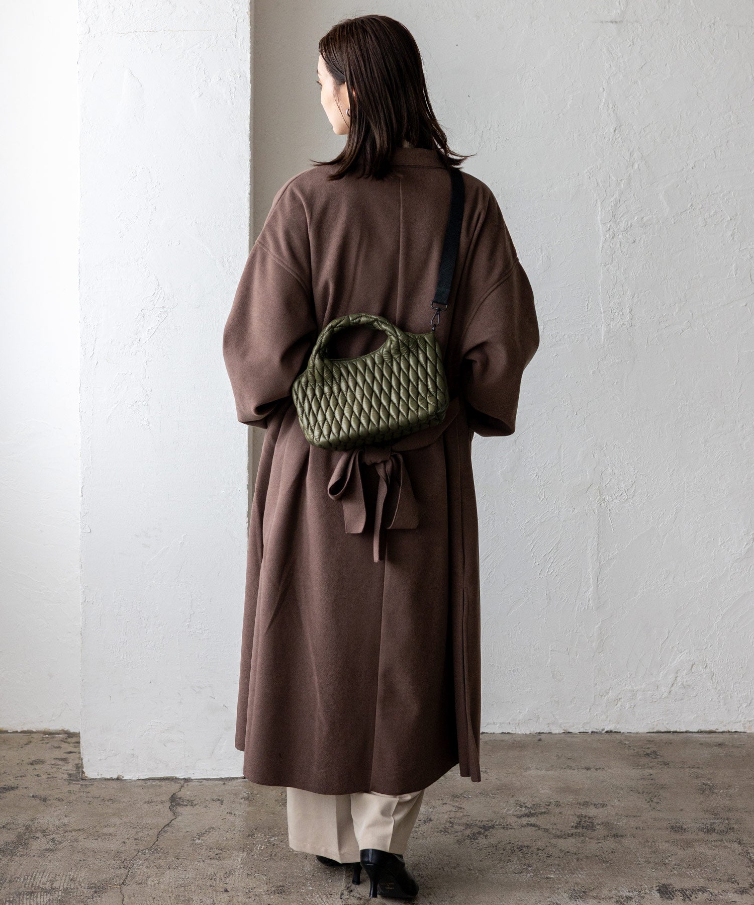 ヴィータフェリーチェ VitaFelice キルティング2wayトートバッグ (KHAKI) KHAKI