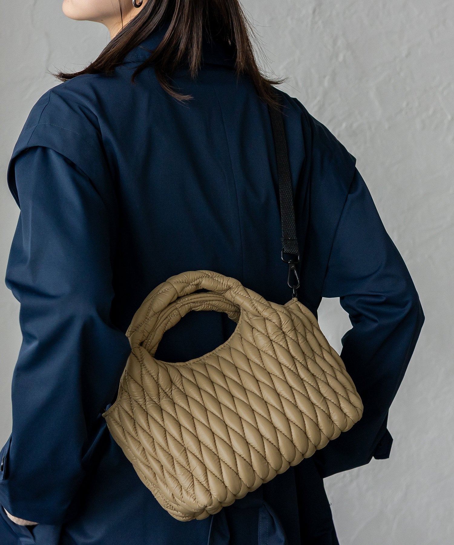 ヴィータフェリーチェ VitaFelice キルティング2wayトートバッグ (KHAKI) KHAKI