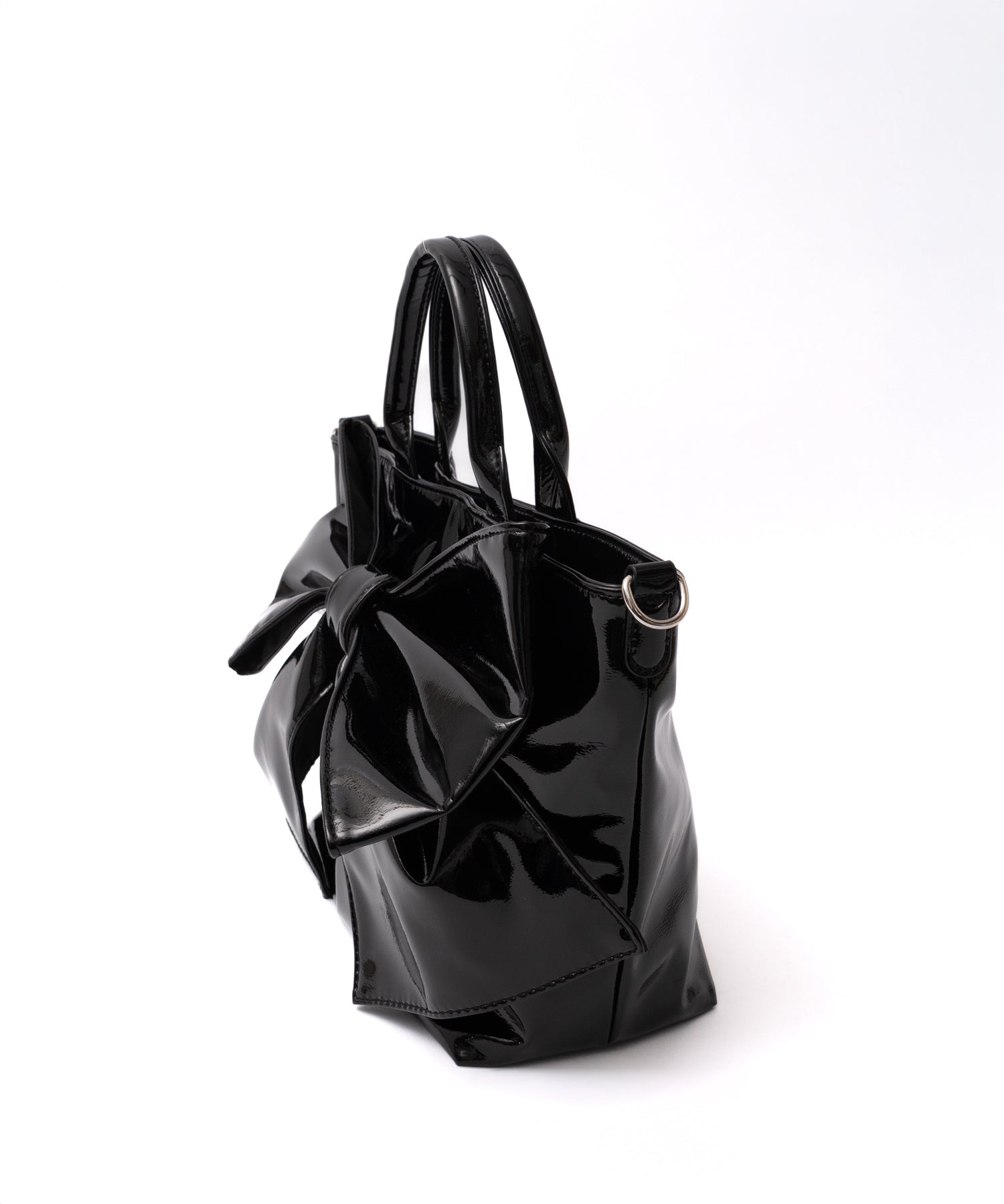 ヴィータフェリーチェ VitaFelice エナメル2wayリボントートバッグ (MOCHA) MOCHA