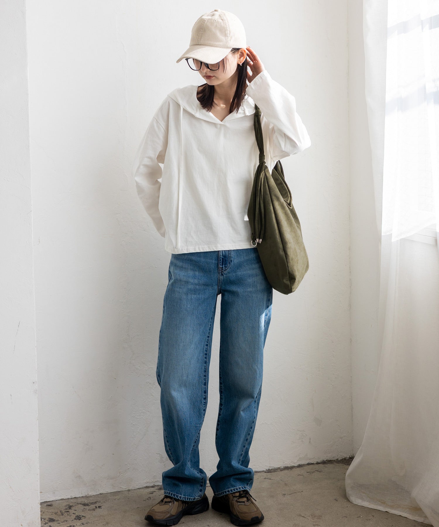 ヴィータフェリーチェ VitaFelice スエードワンハンドルバッグ (KHAKI) KHAKI