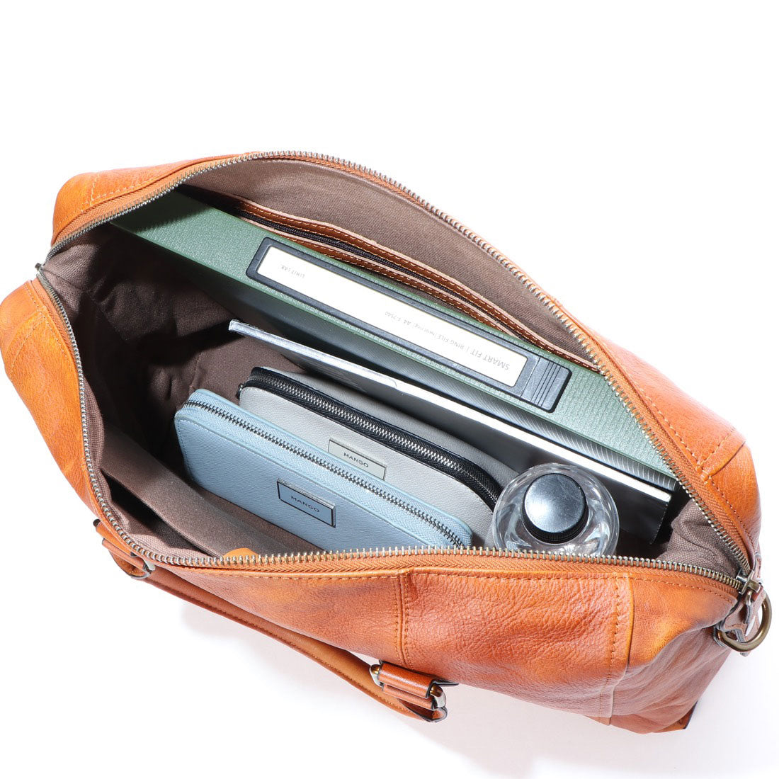 ヴィータフェリーチェ VitaFelice ビジネスバッグ 本革 イタリアンレザー メンズ 2way PC収納  斜め掛け ショルダーバッグ 出張バッグ 旅行バッグ (CAMEL) CAM