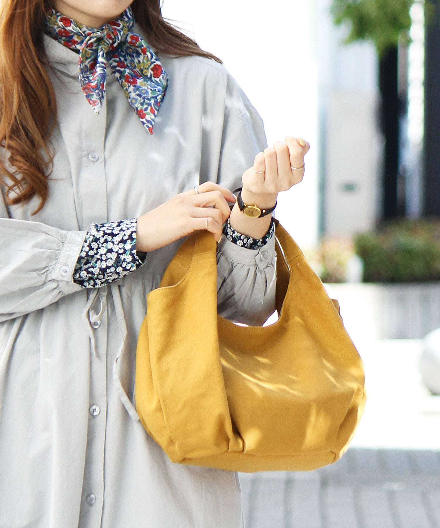 ヴィータフェリーチェ VitaFelice キャンバストートバッグ ミニバッグ 通勤バッグ 高見え,MUSTARD