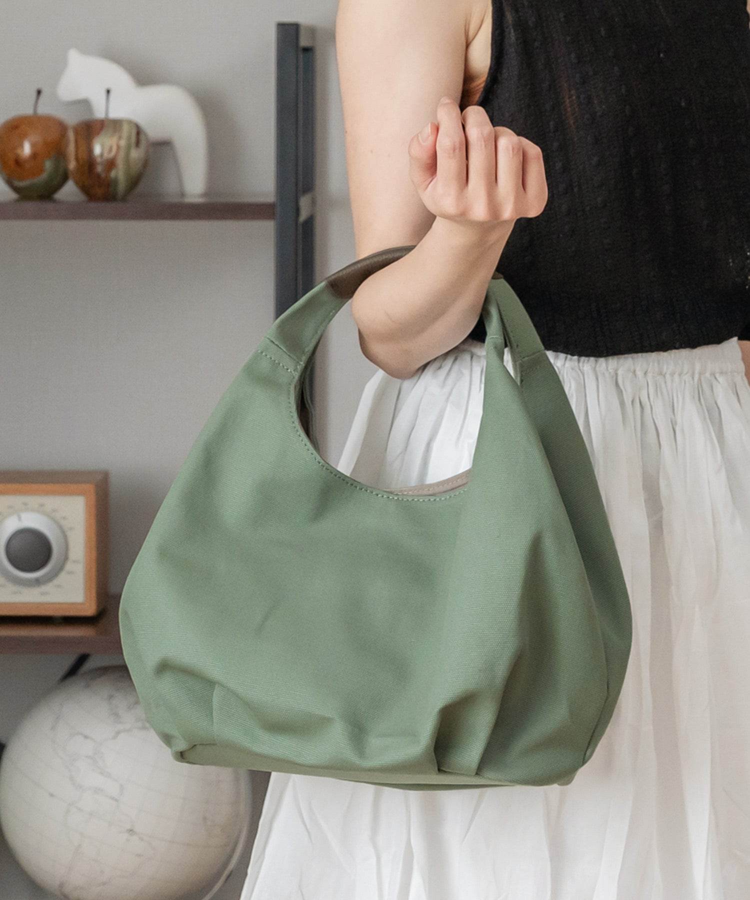 ヴィータフェリーチェ VitaFelice キャンバストートバッグ ミニバッグ 通勤バッグ 高見え,MOSSGREEN