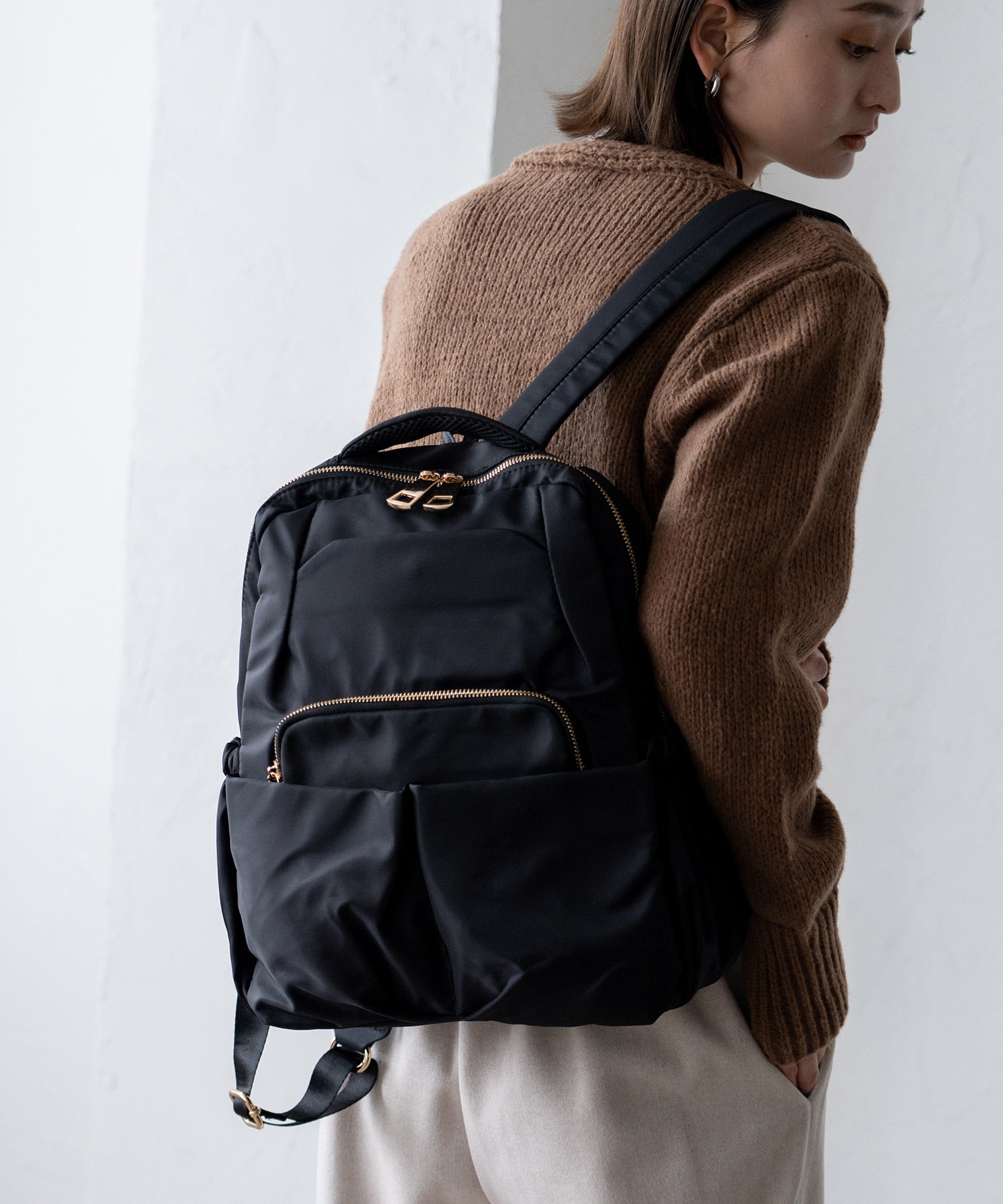 ヴィータフェリーチェ VitaFelice 10ポケットナイロンリュック (BLACK) BK
