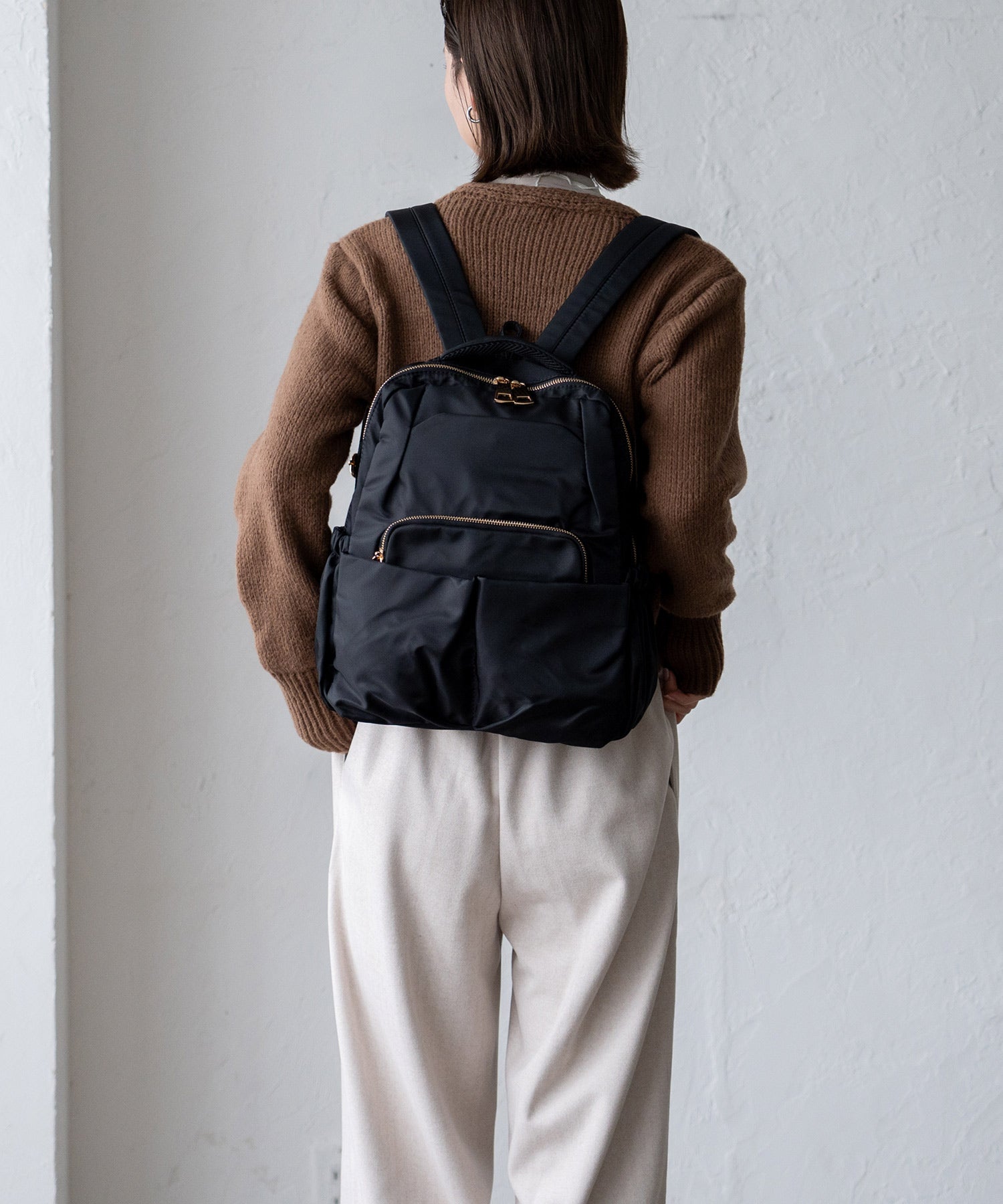 ヴィータフェリーチェ VitaFelice 10ポケットナイロンリュック (BLACK) BK