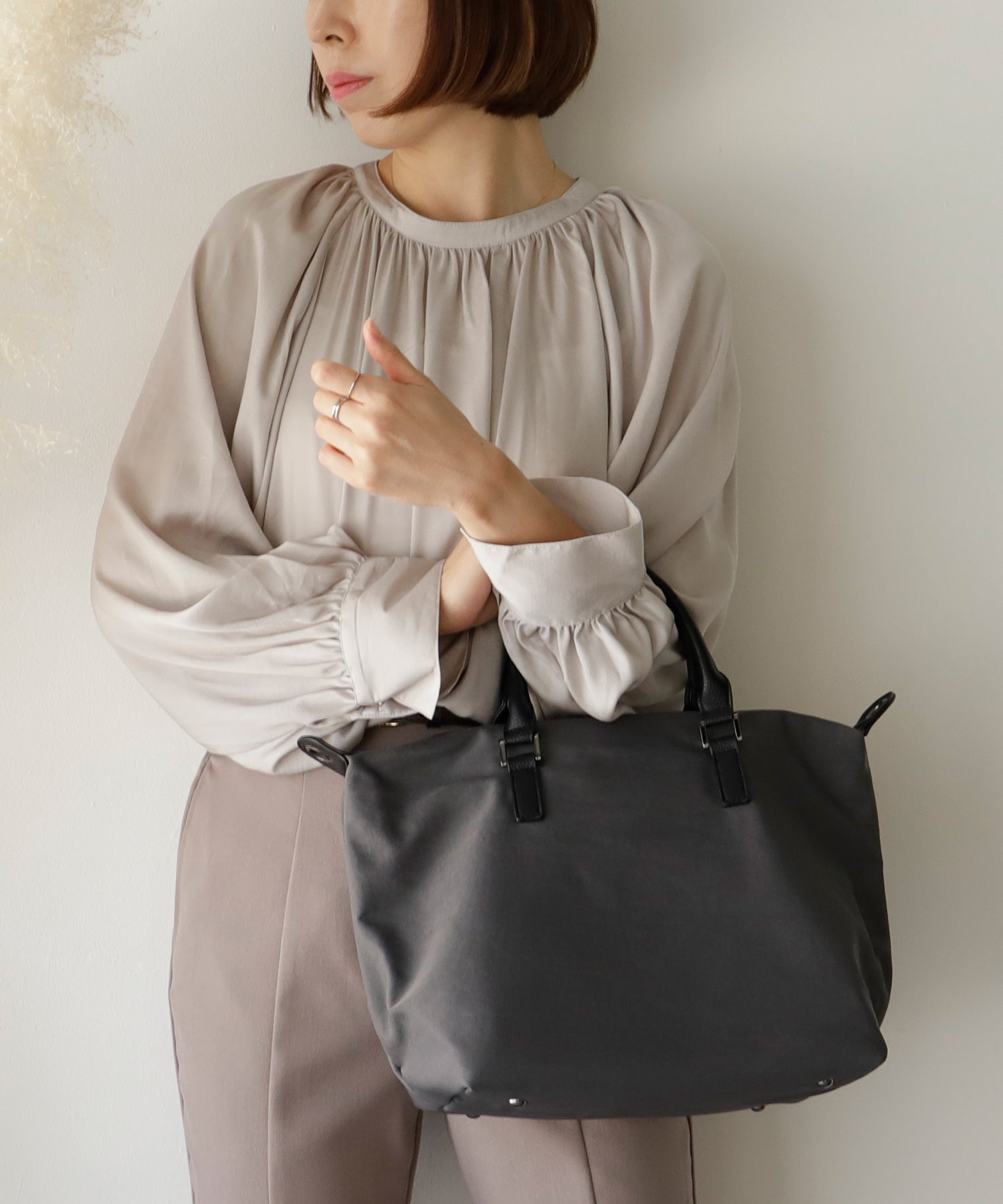 ヴィータフェリーチェ VitaFelice ナイロン2wayコンビトートバッグ