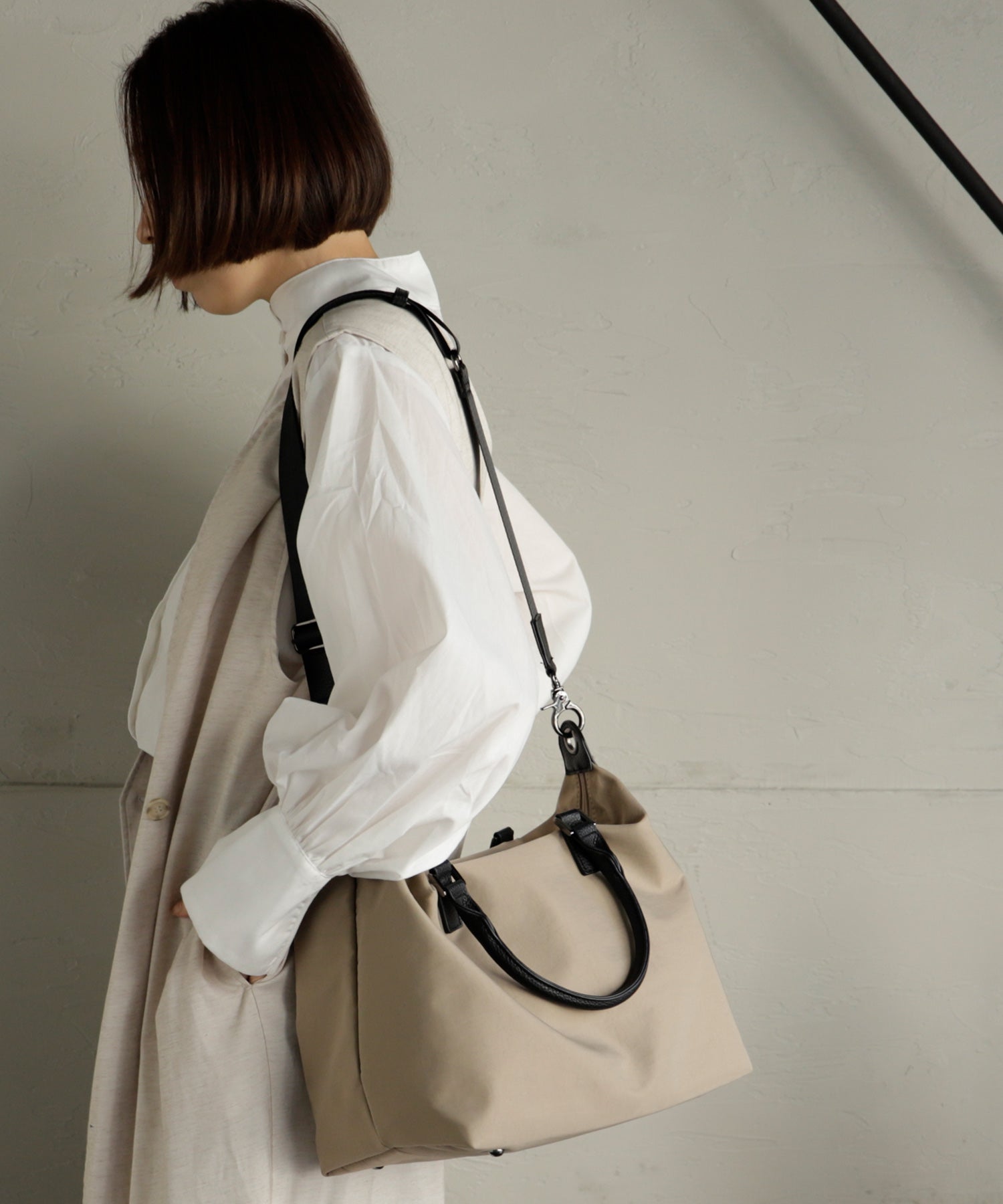 ヴィータフェリーチェ VitaFelice ナイロン2wayコンビトートバッグ