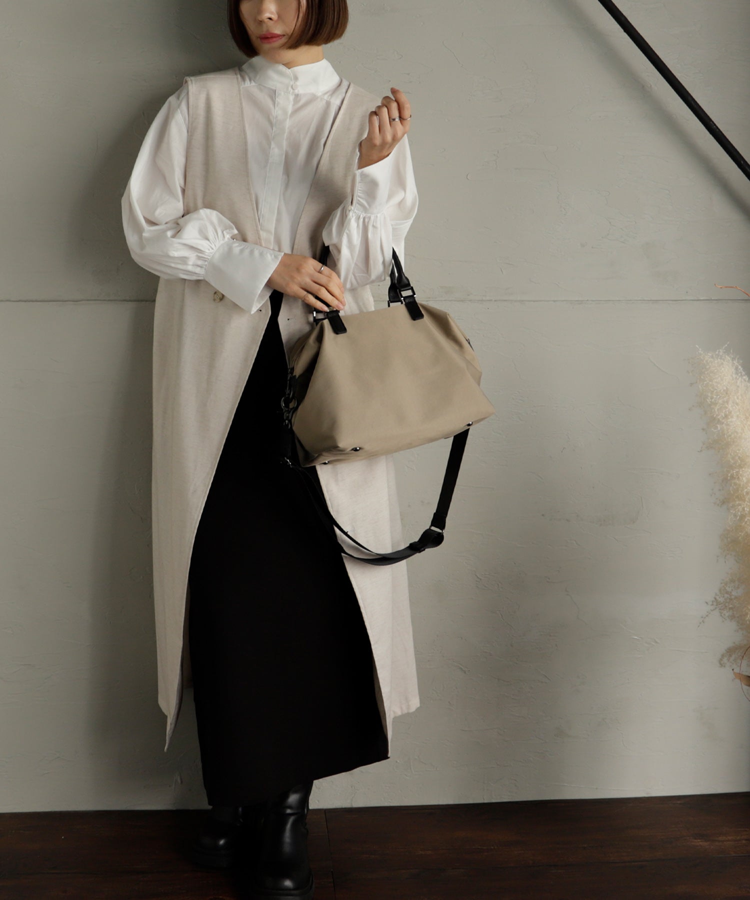 ヴィータフェリーチェ VitaFelice ナイロン2wayコンビトートバッグ