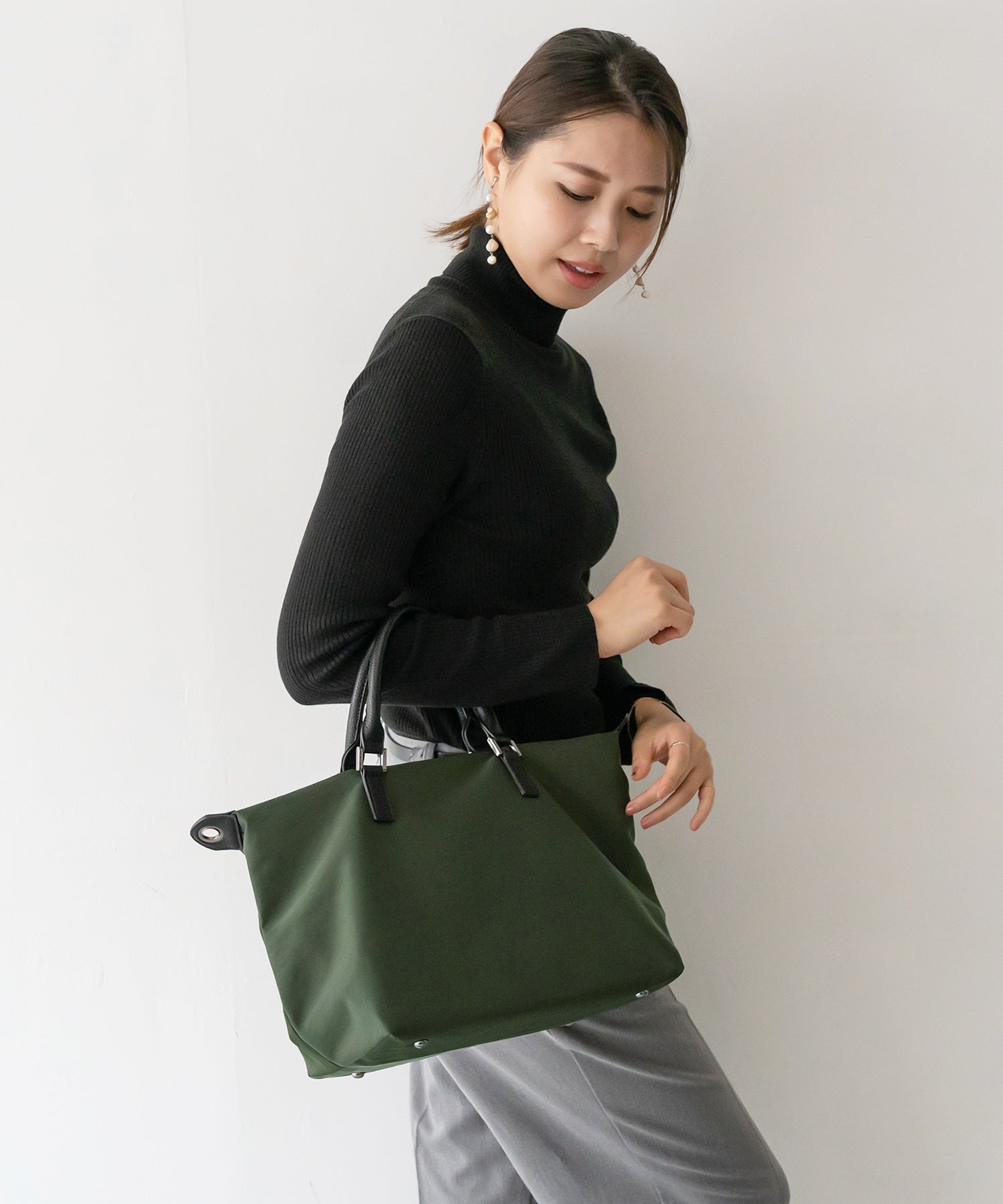 ヴィータフェリーチェ VitaFelice ナイロン2wayコンビトートバッグ