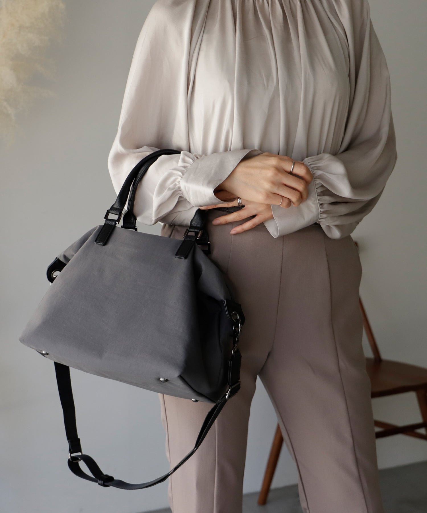 ヴィータフェリーチェ VitaFelice ナイロン2wayコンビトートバッグ