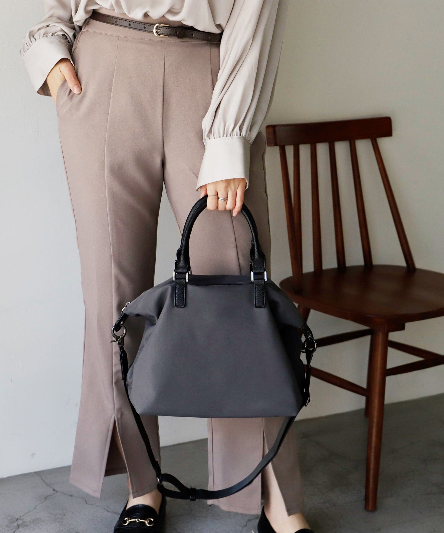 ヴィータフェリーチェ VitaFelice ナイロン2wayコンビトートバッグ