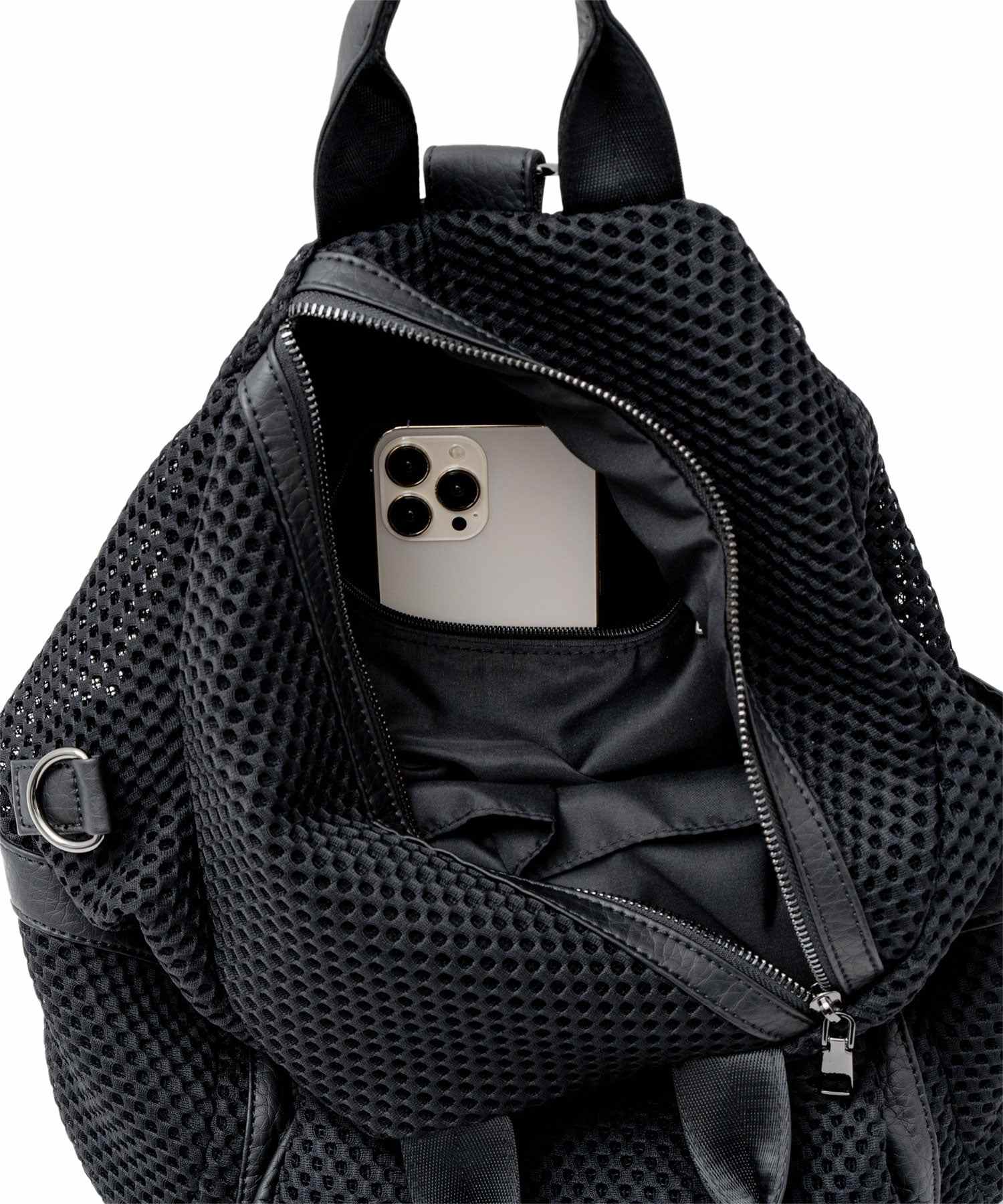 ヴィータフェリーチェ VitaFelice メッシュ3wayミニリュック (BLACK) BLACK