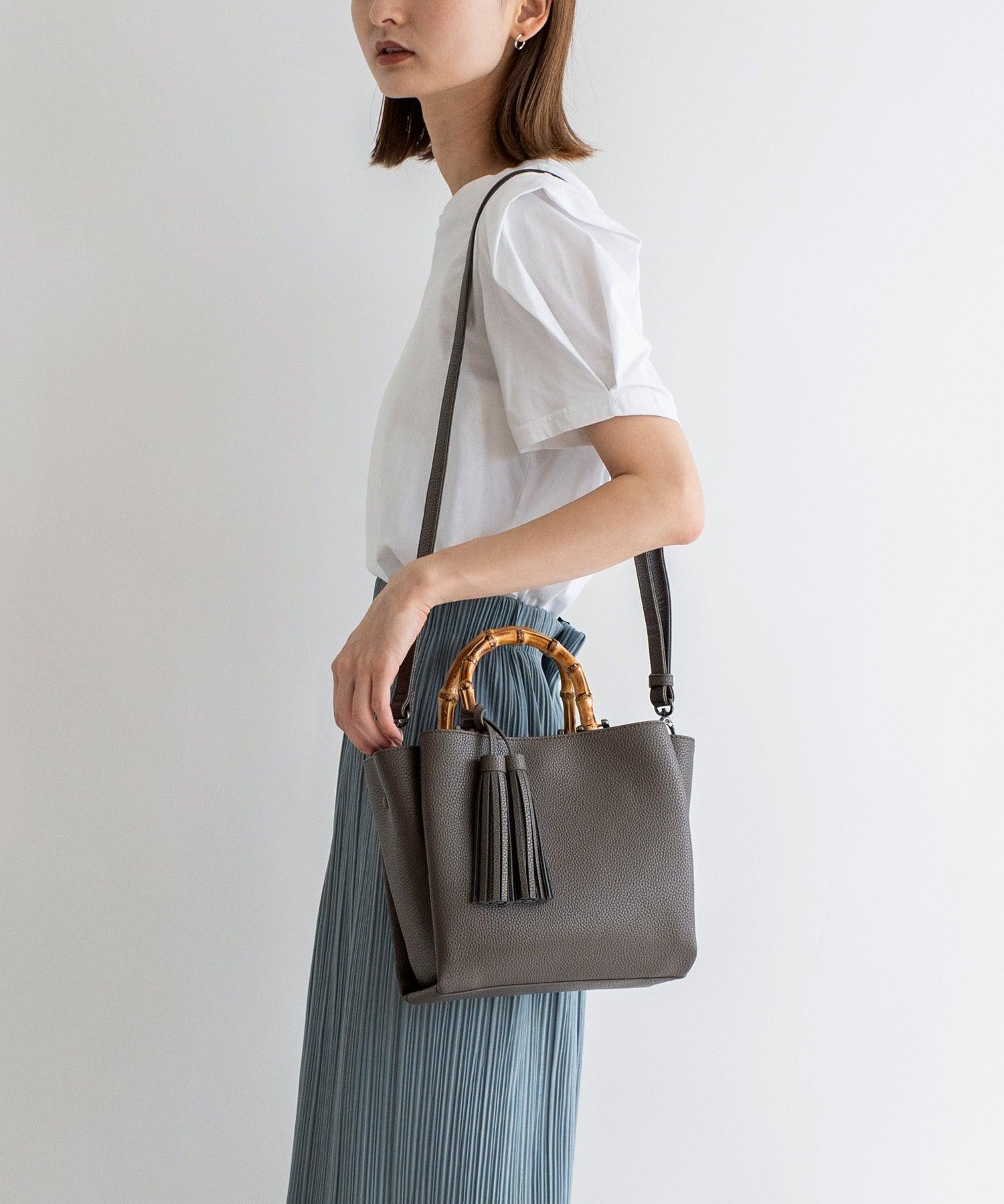 ヴィータフェリーチェ VitaFelice バンブーハンドル2wayミニバッグ (LIGHTBLUE) LIGHTBLUE