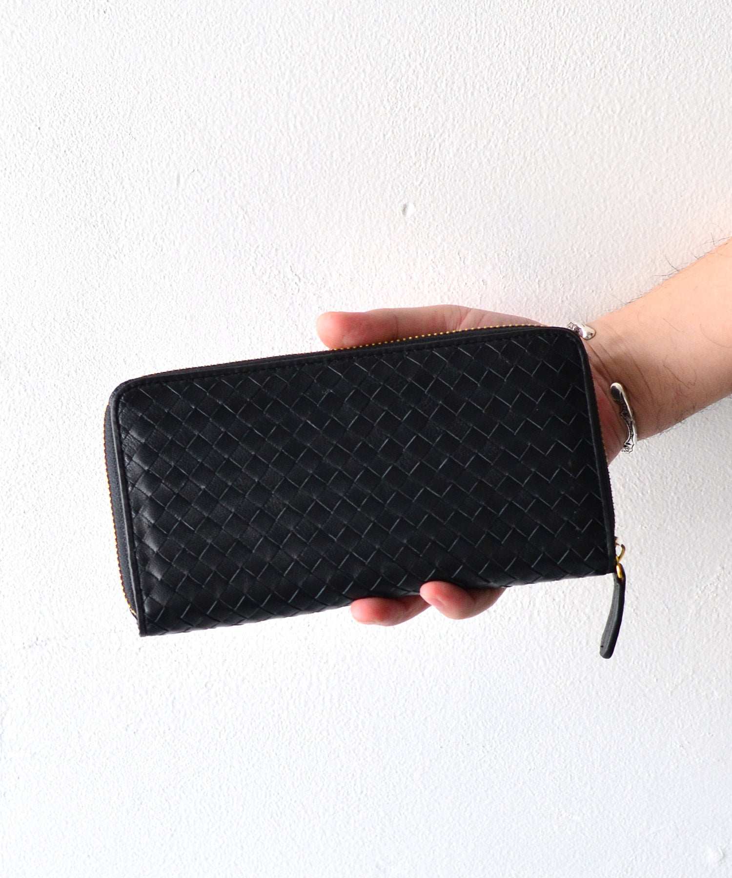 ヴィータフェリーチェ VitaFelice 羊革メッシュラウンドファスナー長財布