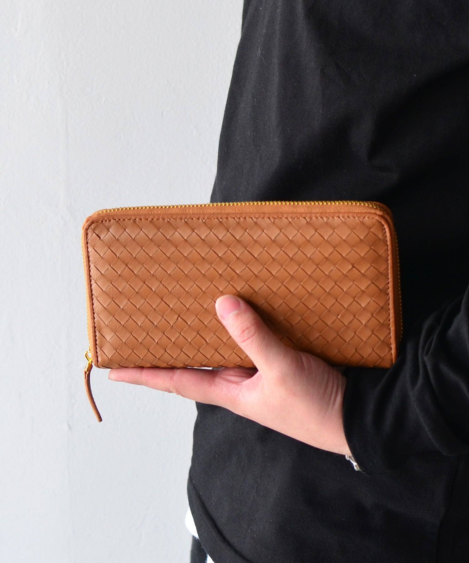 ヴィータフェリーチェ VitaFelice 羊革メッシュラウンドファスナー長財布