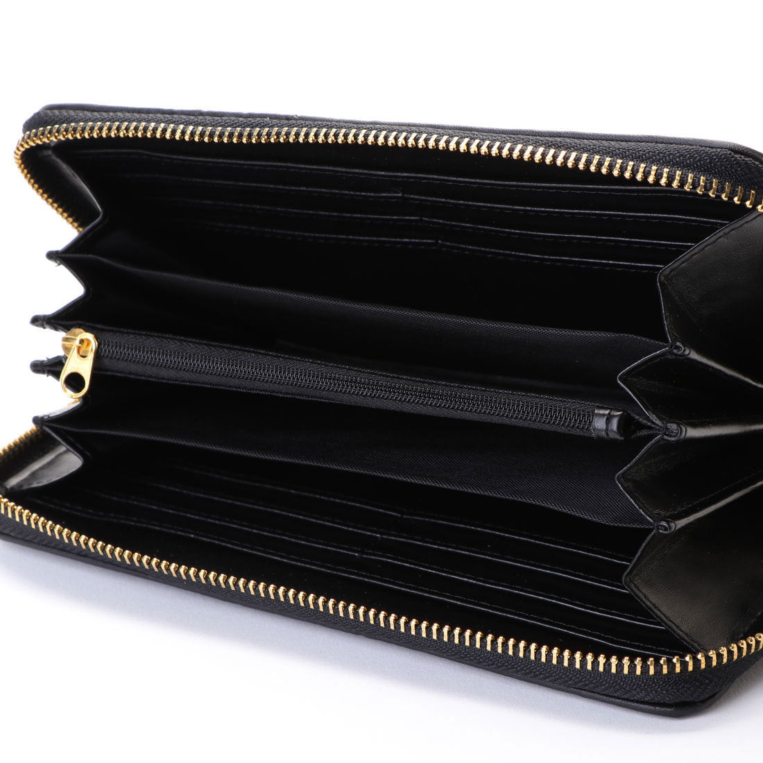 ヴィータフェリーチェ VitaFelice 羊革メッシュラウンドファスナー長財布