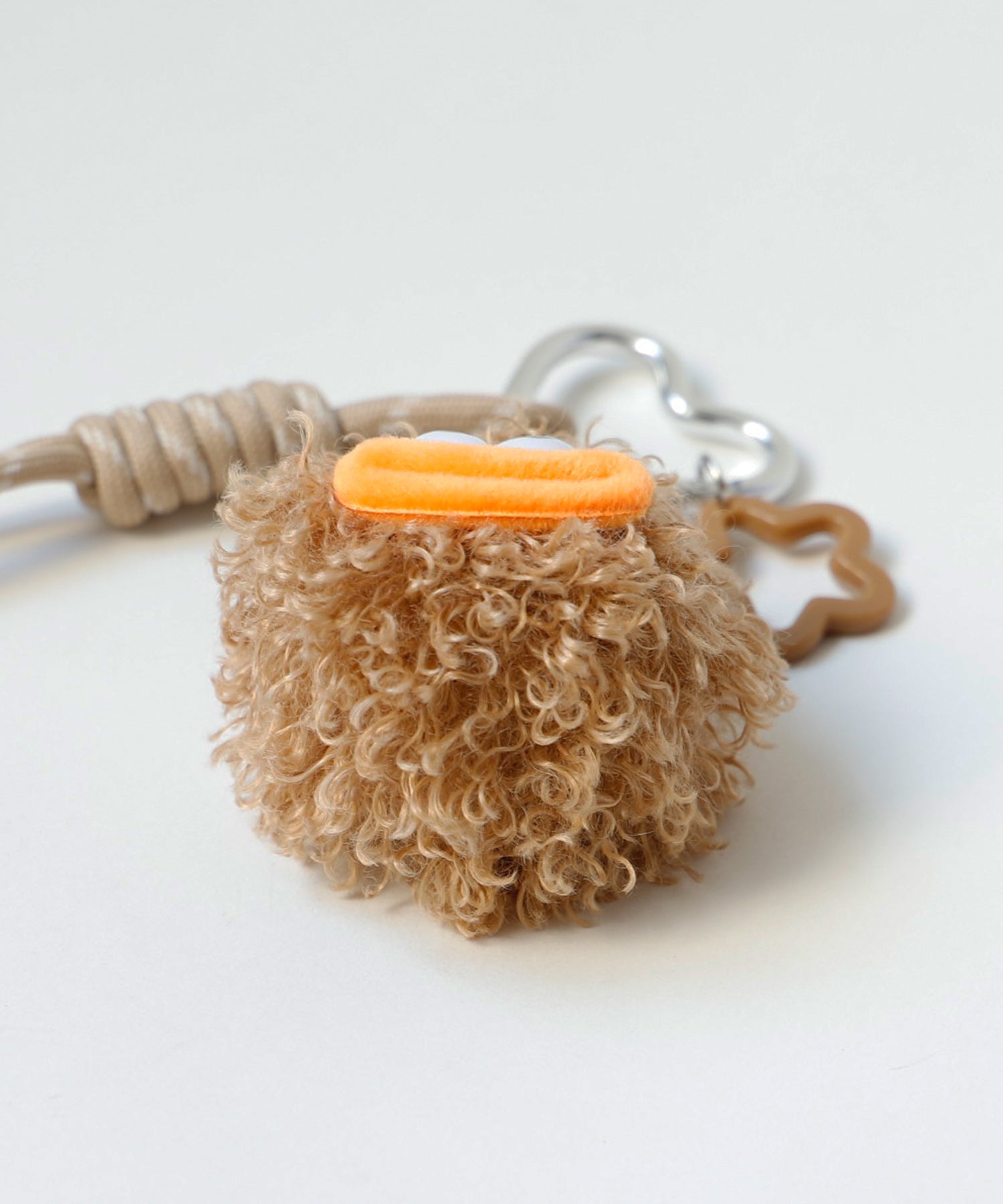 ヴィータフェリーチェ VitaFelice カラフルモンスター ファーキーホルダー(コードストラップ付き バッグチャーム) (ORANGE) ORANGE