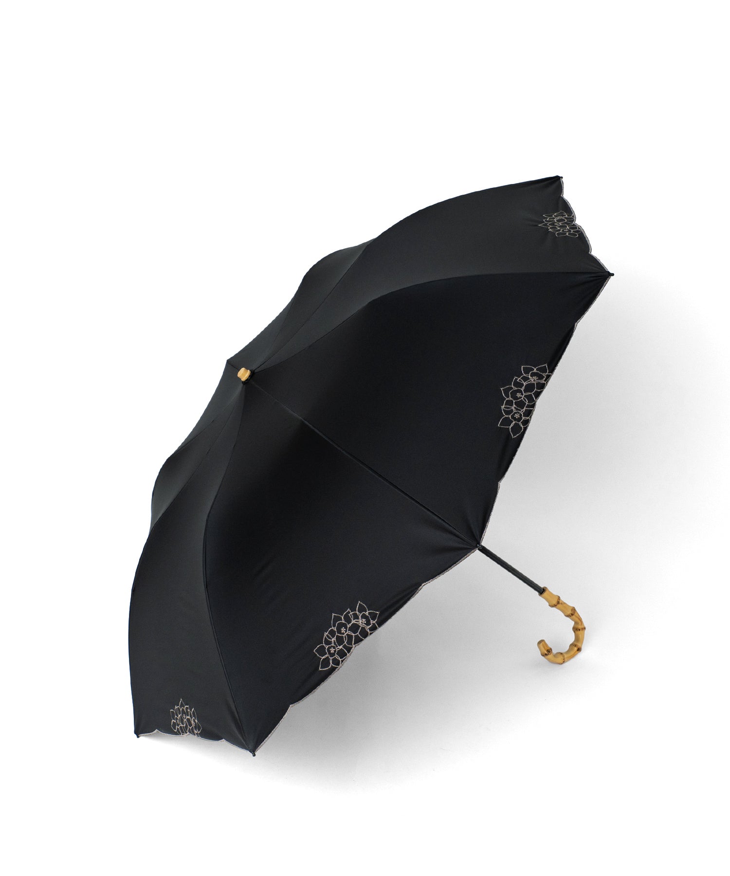 ヴィータフェリーチェ VitaFelice 2段折りショート傘 雨傘 日傘(晴雨兼用/親骨55cm) (CBOWGRAYBEIGE) CBOWGRAYBEIGE