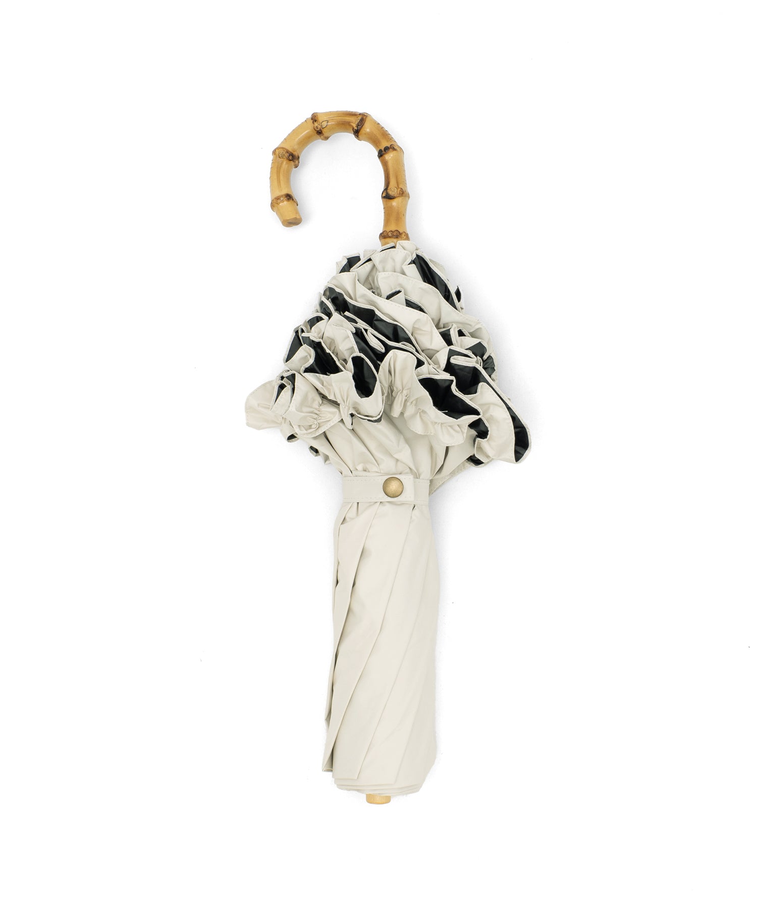 ヴィータフェリーチェ VitaFelice 2段折りショート傘 雨傘 日傘(晴雨兼用/親骨55cm) (CBOWGRAYBEIGE) CBOWGRAYBEIGE