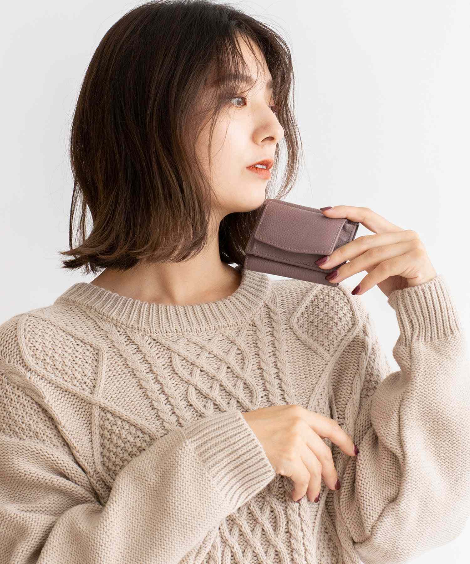 ヴィータフェリーチェ VitaFelice 【スキミング防止】本革スクエアミニウォレット