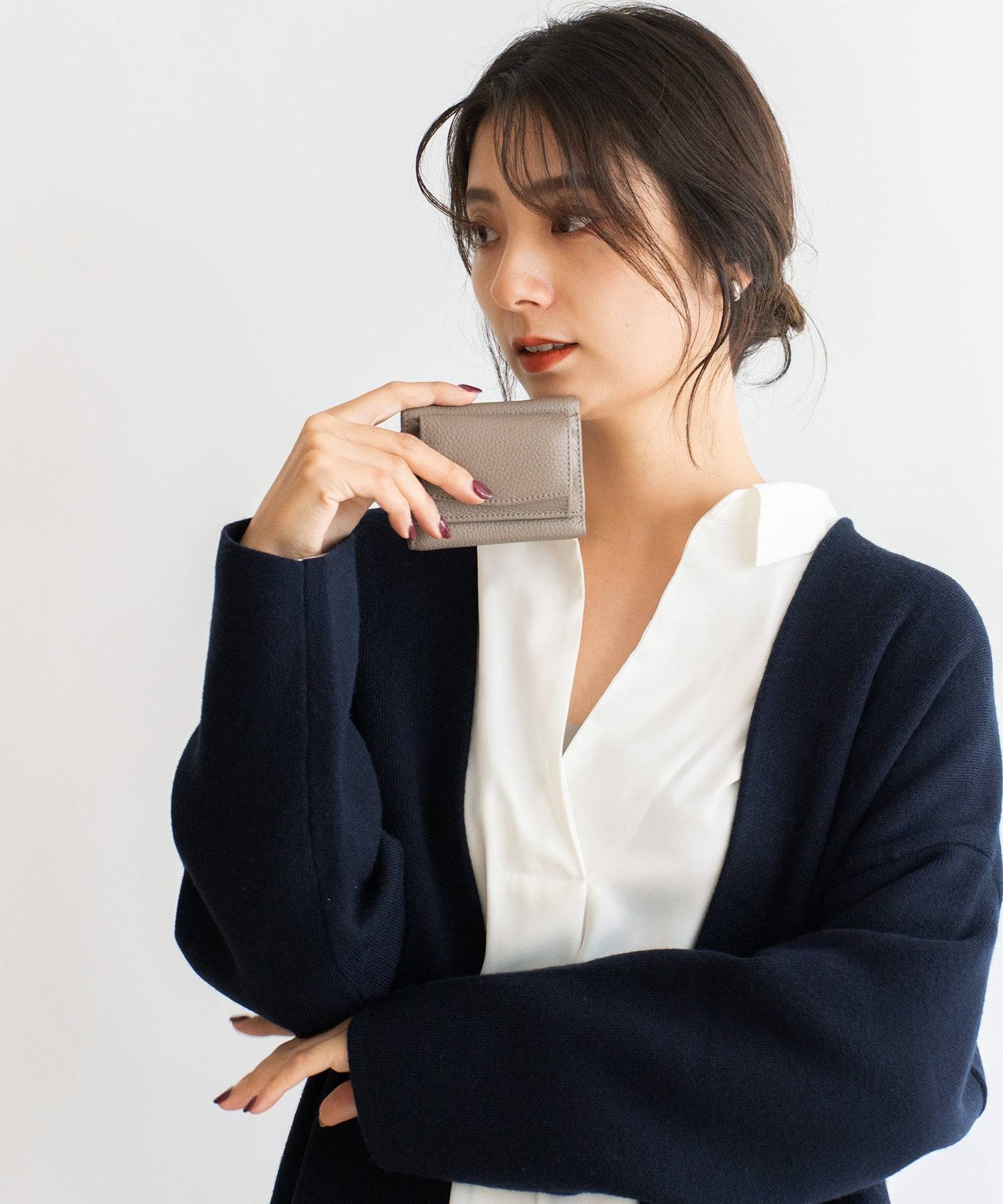 ヴィータフェリーチェ VitaFelice 【スキミング防止】本革スクエアミニウォレット