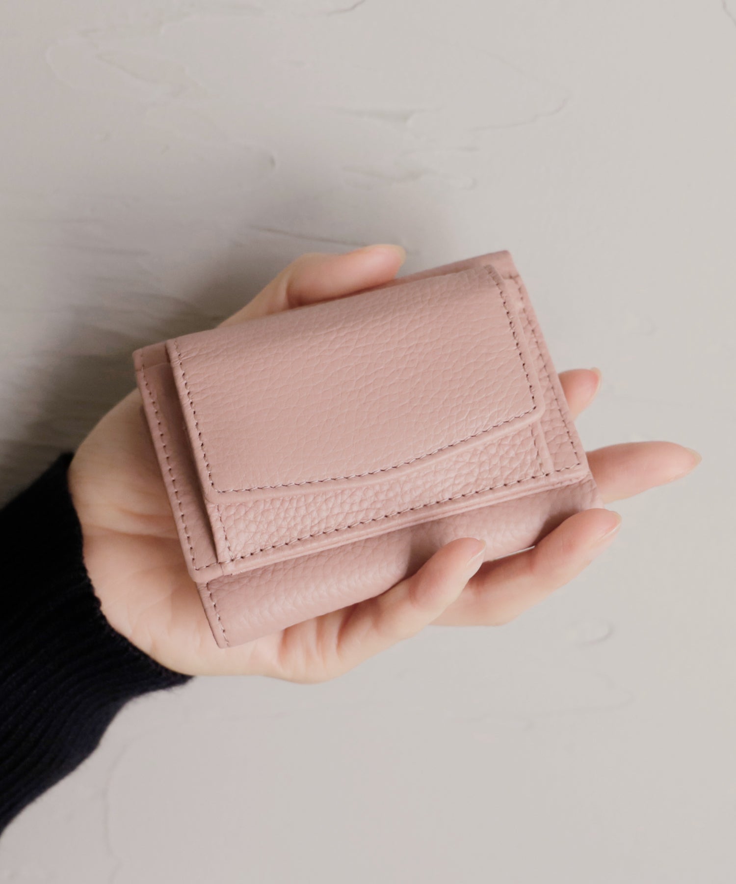 ヴィータフェリーチェ VitaFelice 【スキミング防止】本革スクエアミニウォレット,BABYPINK