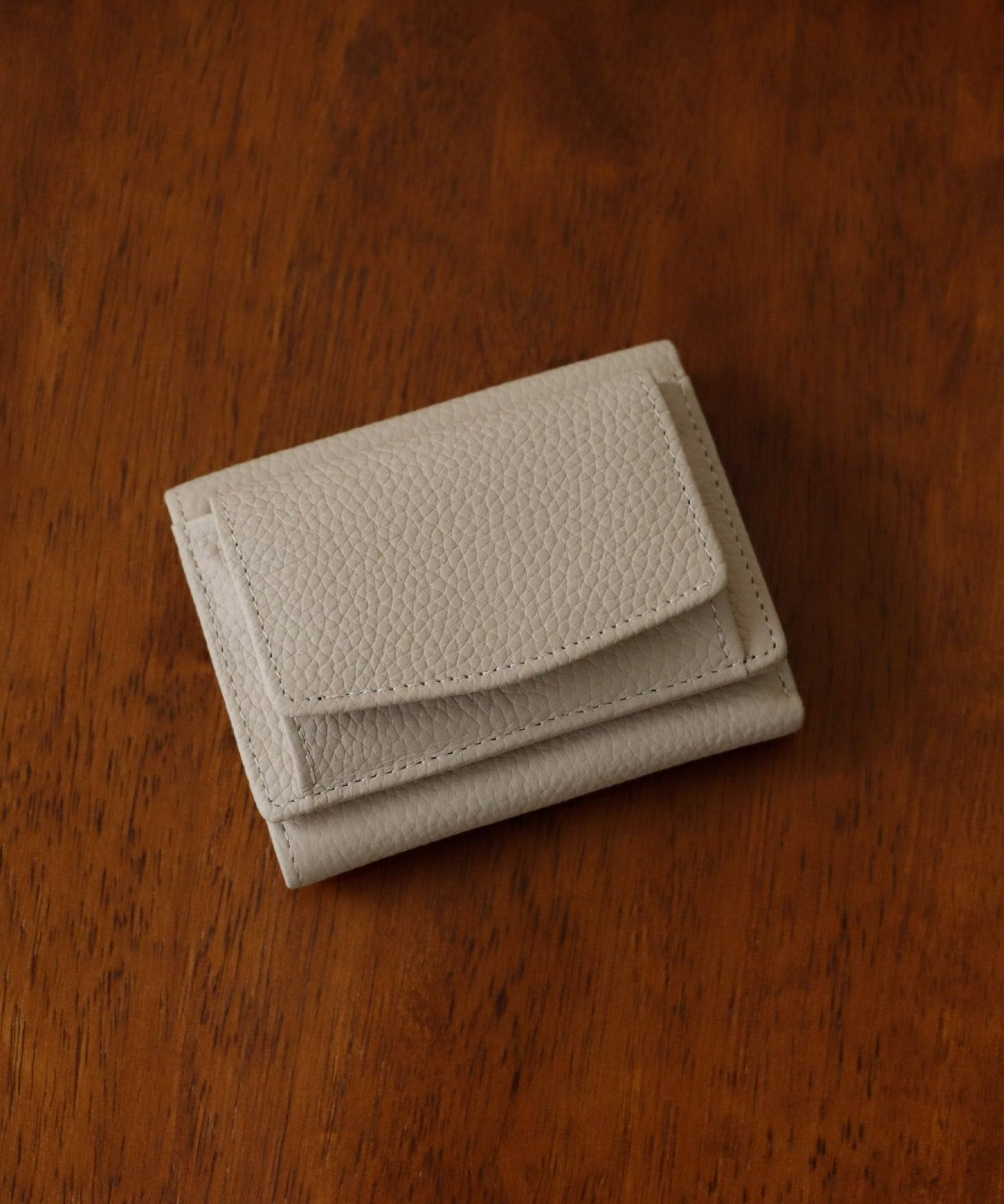 ヴィータフェリーチェ VitaFelice 【スキミング防止】本革スクエアミニウォレット,LBEIGE