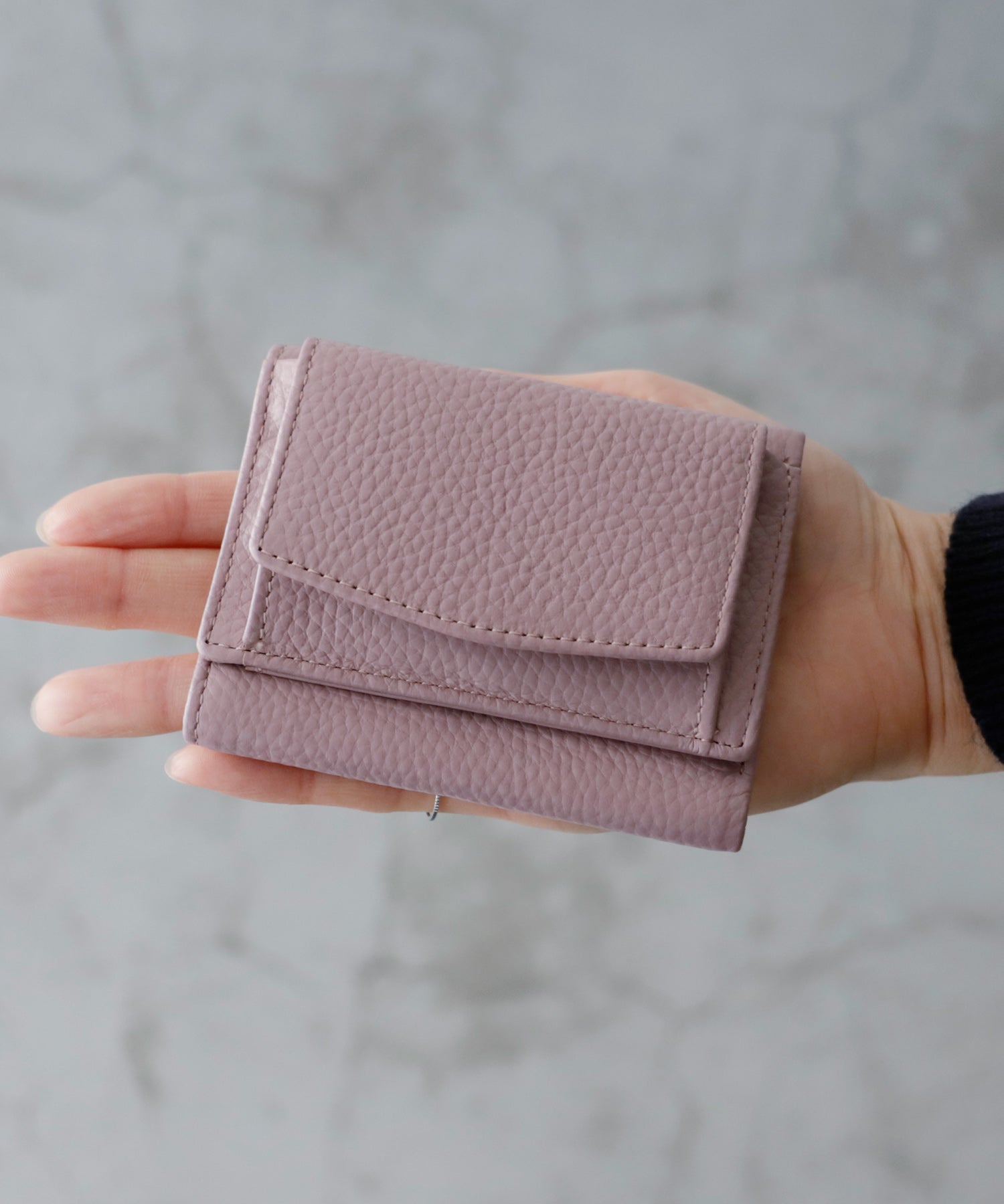 ヴィータフェリーチェ VitaFelice 【スキミング防止】本革スクエアミニウォレット,LPURPLE