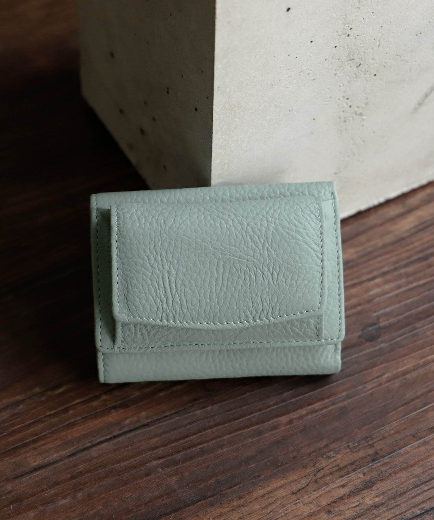 ヴィータフェリーチェ VitaFelice 【スキミング防止】本革スクエアミニウォレット,MINT