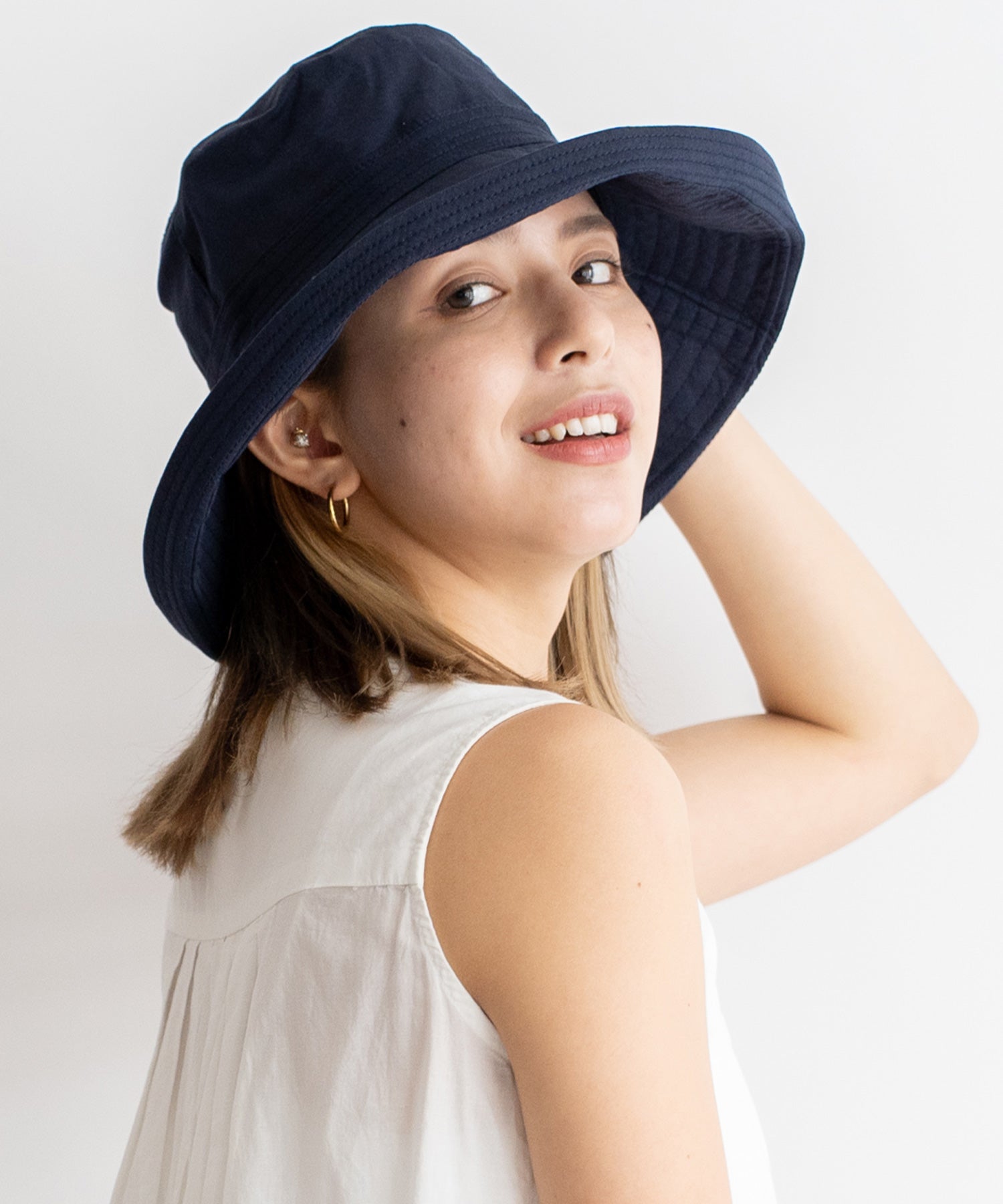 ヴィータフェリーチェ VitaFelice 【コカゲル】エッジアップハット (NAVY) NAVY