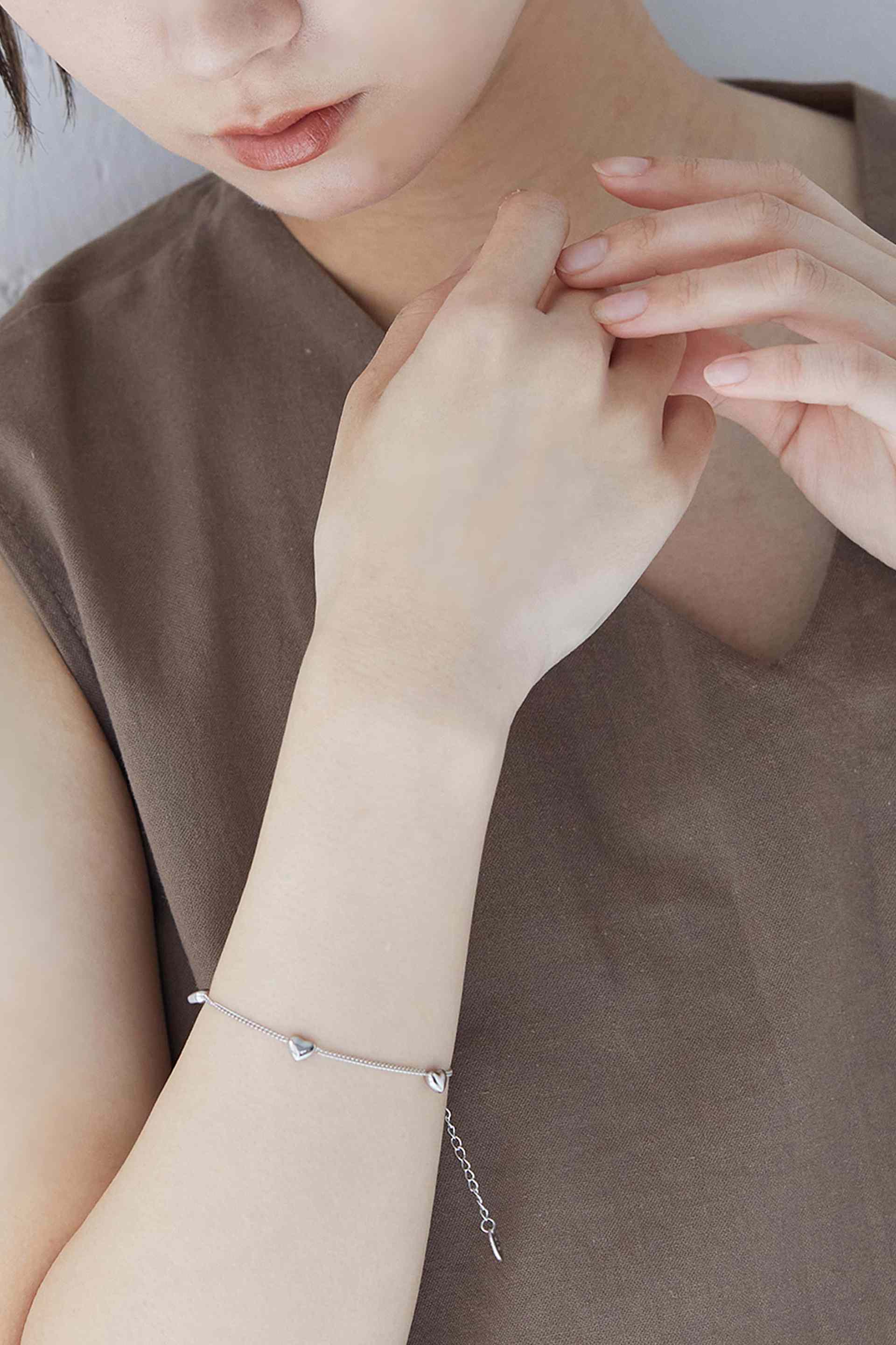 ヴィータフェリーチェ VitaFelice ハートモチーフブレスレット,SILVER