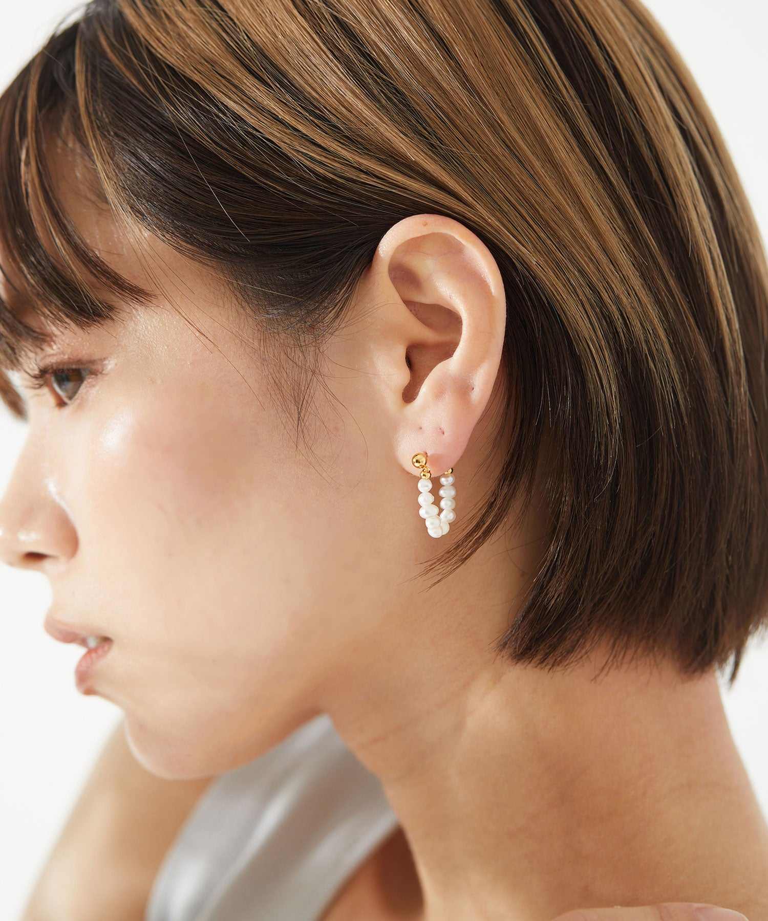 ヴィータフェリーチェ VitaFelice 小粒の淡水パールピアス,PEARL