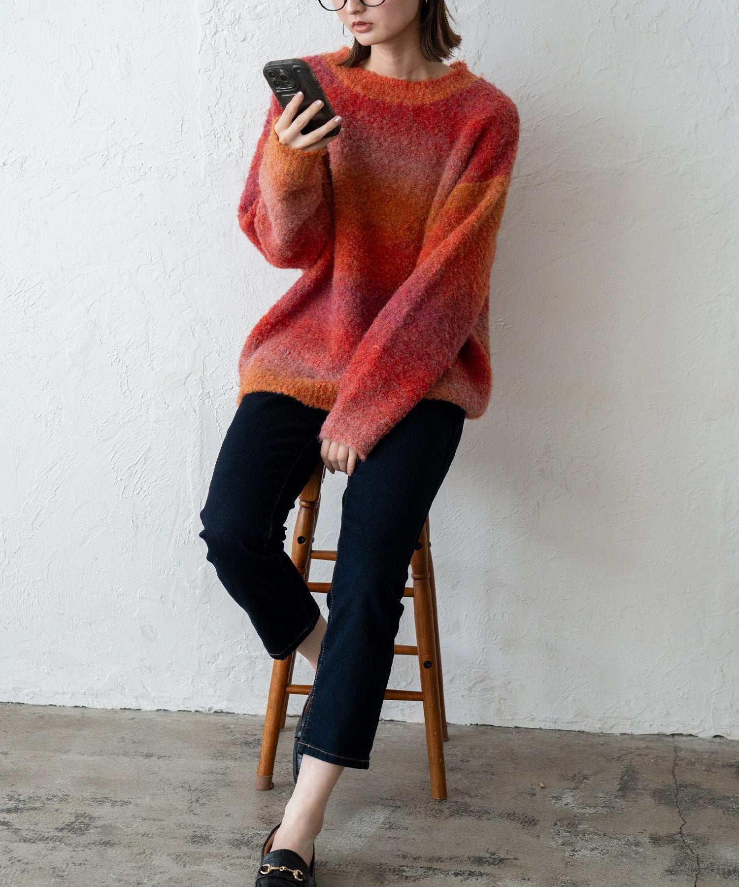 ヴィータフェリーチェ VitaFelice プルオーバー マーブルニット