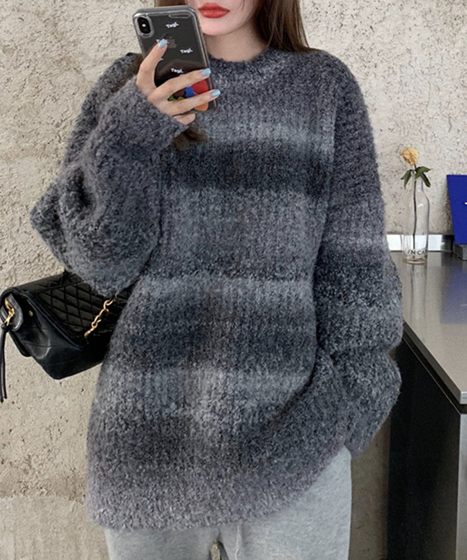 ヴィータフェリーチェ VitaFelice プルオーバー マーブルニット