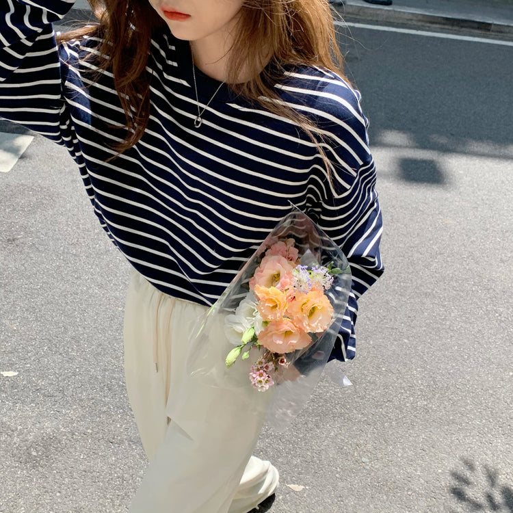 ヴィータフェリーチェ VitaFelice ボーダー長袖ロンT (GRAY) GRAY