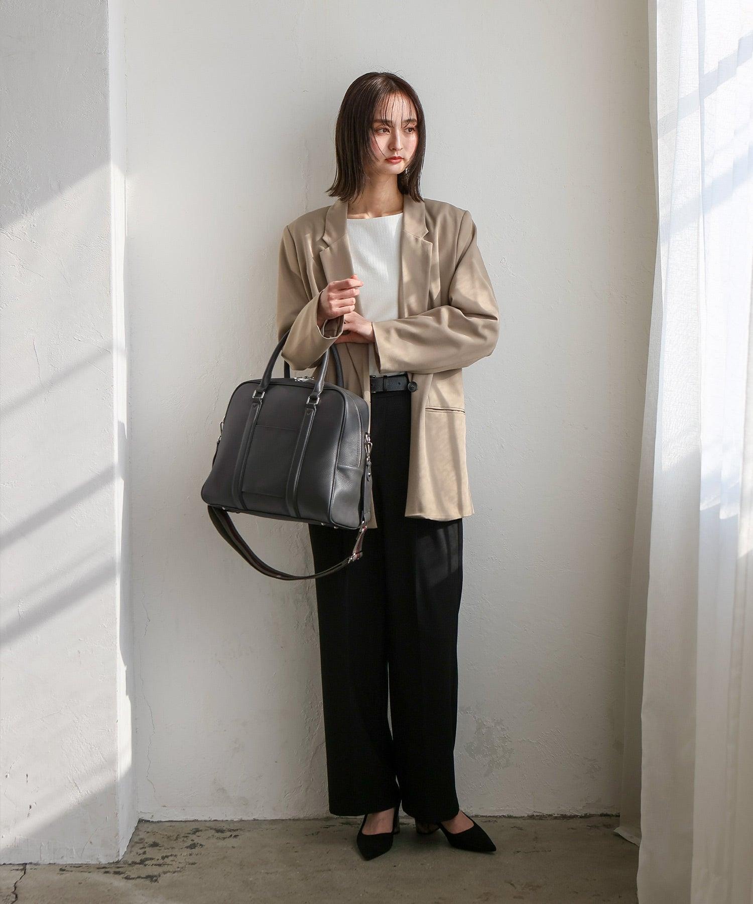 VitaFelice VitaFelice Genuine Leather 2-way Square Boston Bag