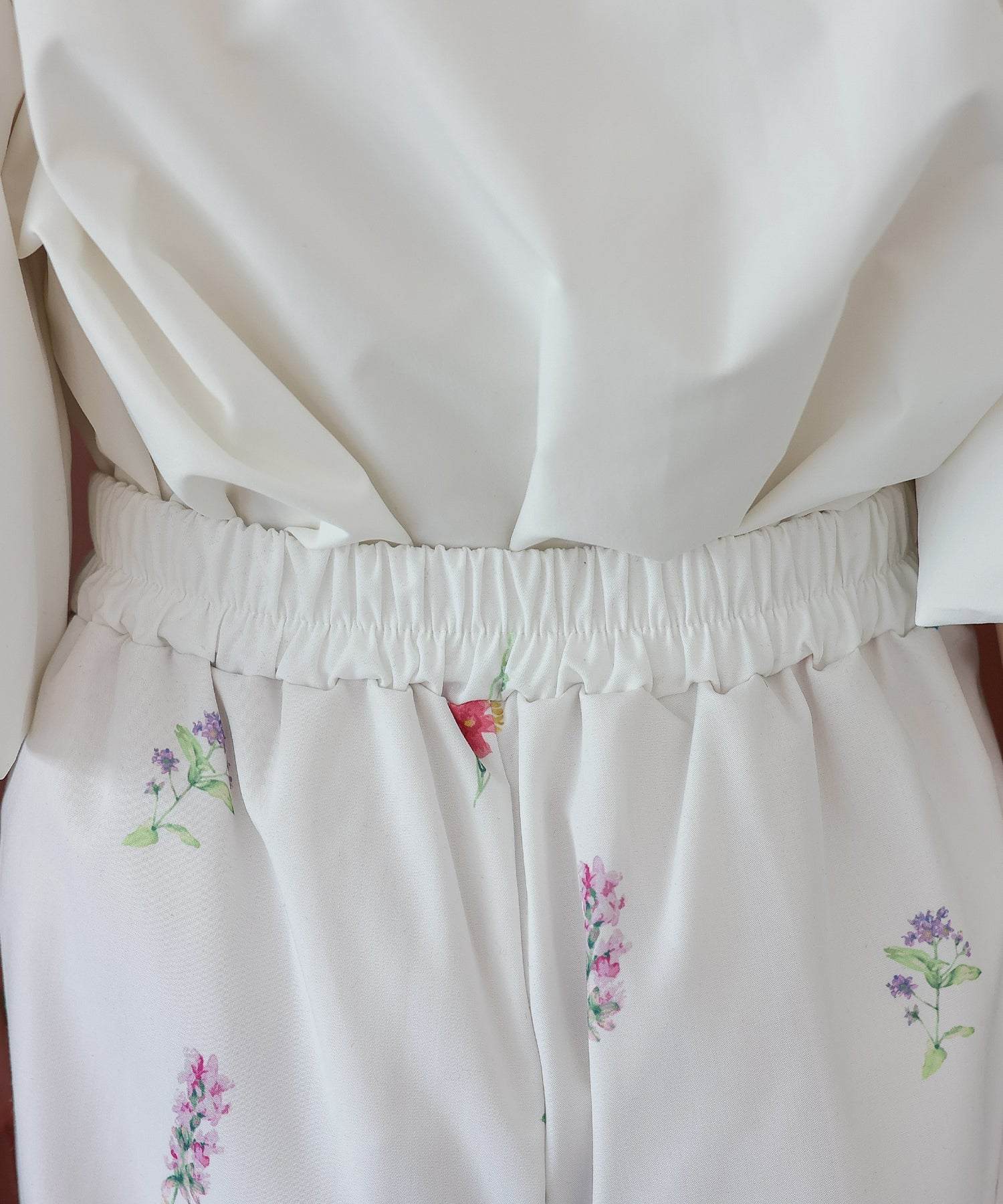 ヴィータフェリーチェ VitaFelice フラワープリント 花柄 フルレングス パンツ (NAVY) NAVY