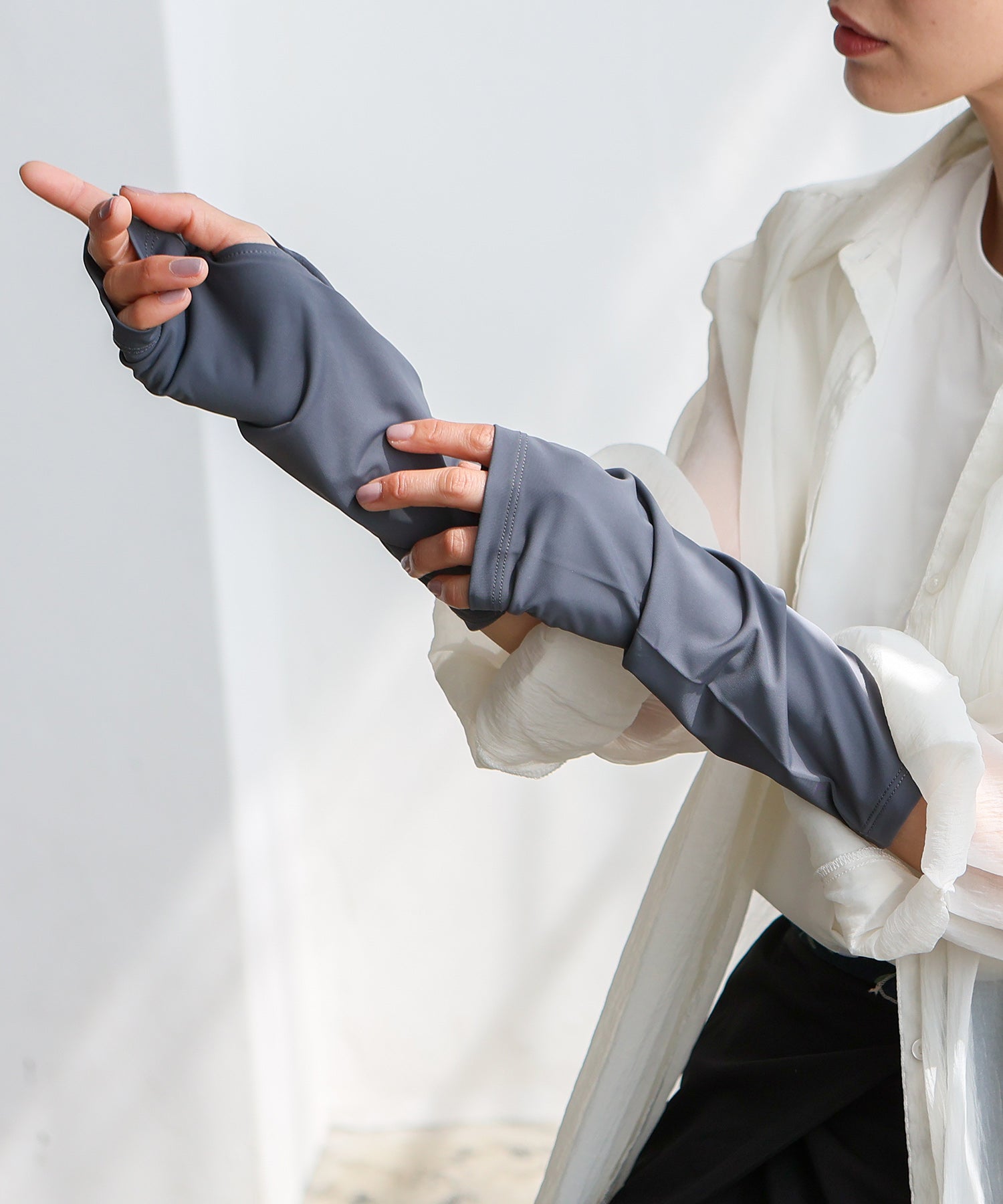 ヴィータフェリーチェ VitaFelice 接触冷感UVショートアームカバー (CGRAY) CGRAY