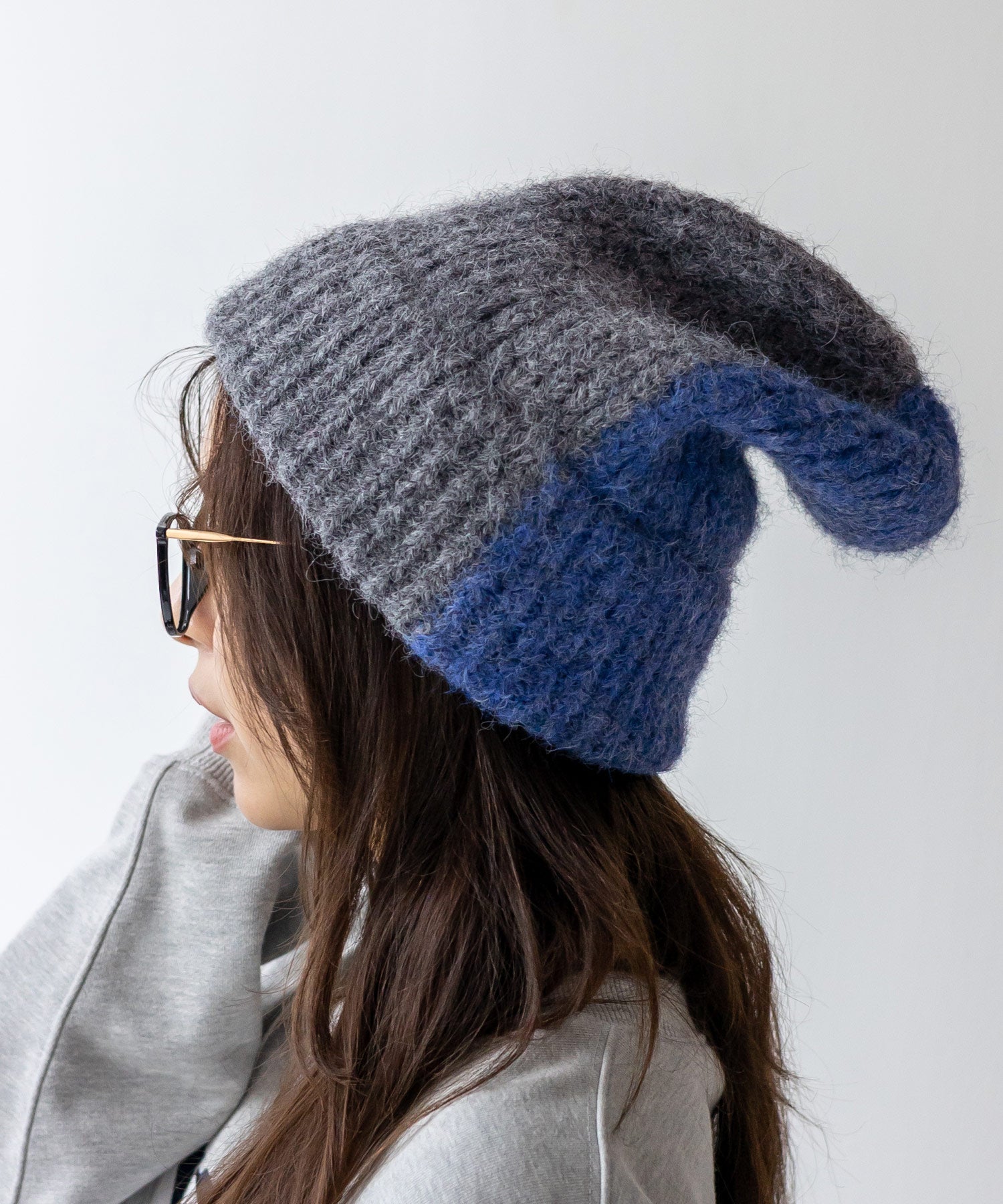 ヴィータフェリーチェ VitaFelice バイカラーケーブル編みニット帽 (BLACK) BLACK