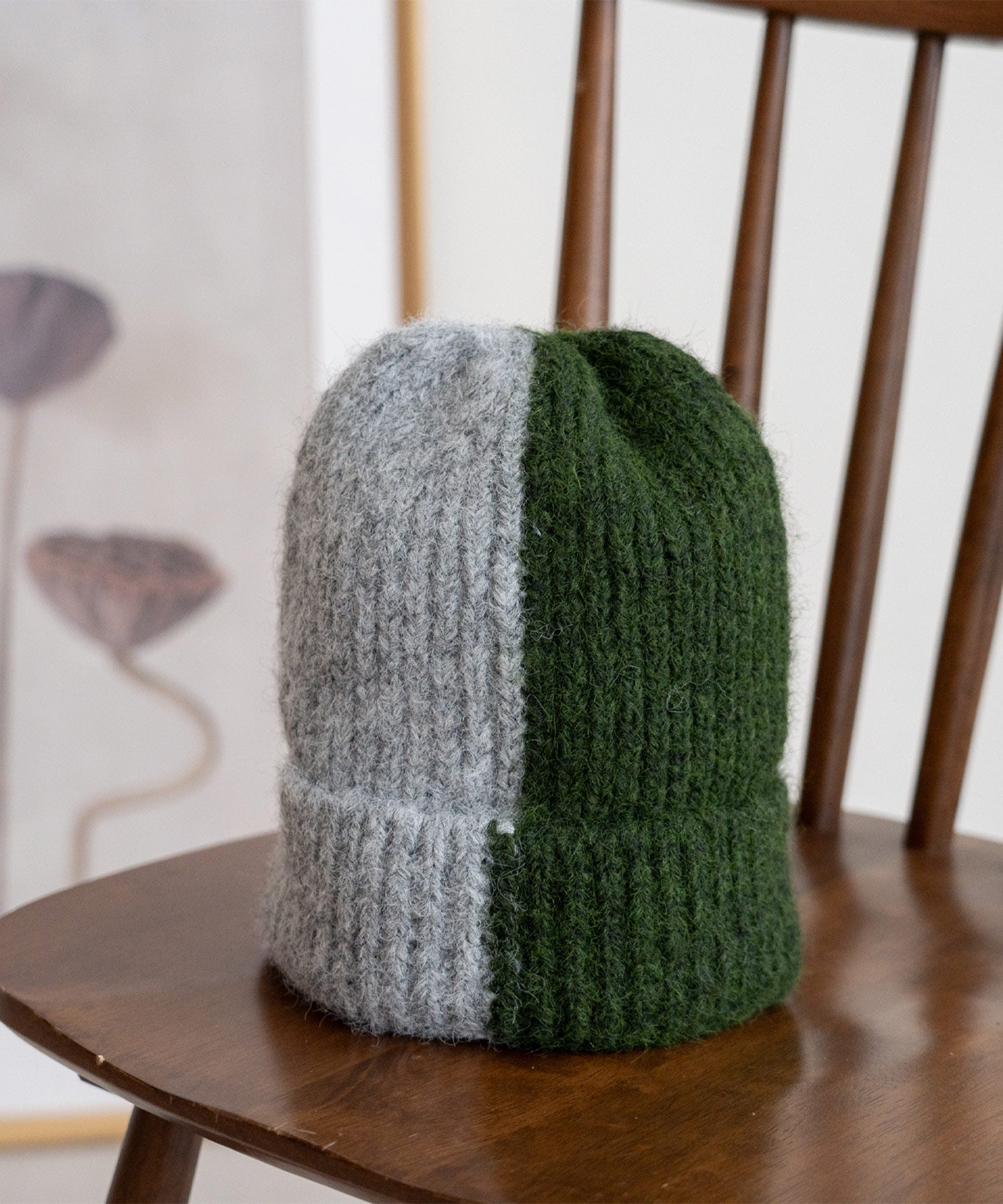 ヴィータフェリーチェ VitaFelice バイカラーケーブル編みニット帽 (BLACK) BLACK