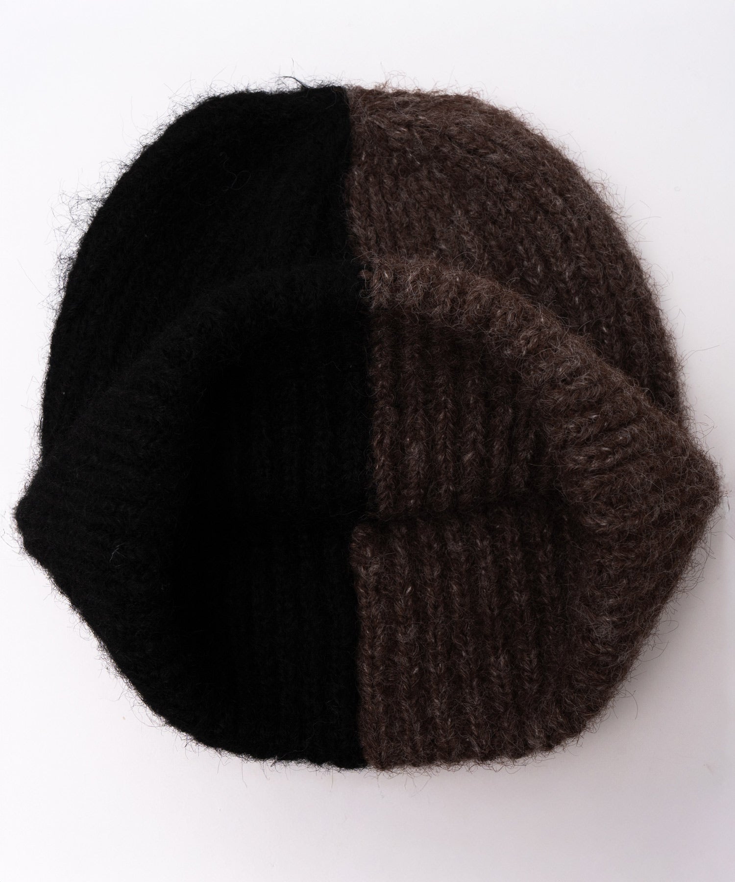 ヴィータフェリーチェ VitaFelice バイカラーケーブル編みニット帽 (BLACK) BLACK