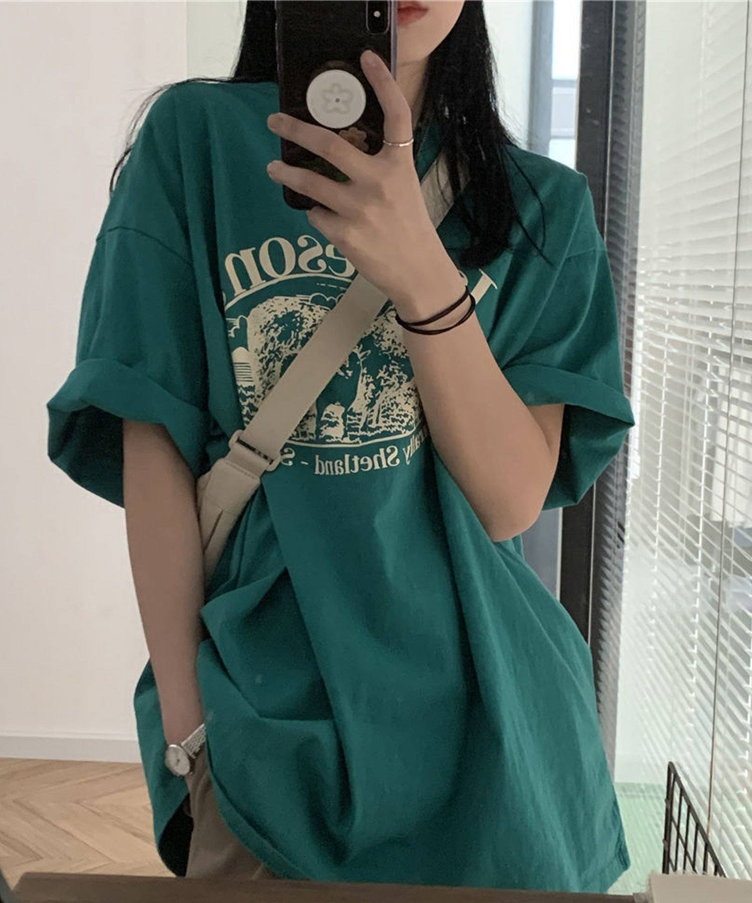 ヴィータフェリーチェ VitaFelice ルーズスタイル ロゴTシャツ (WHITE) WHITE