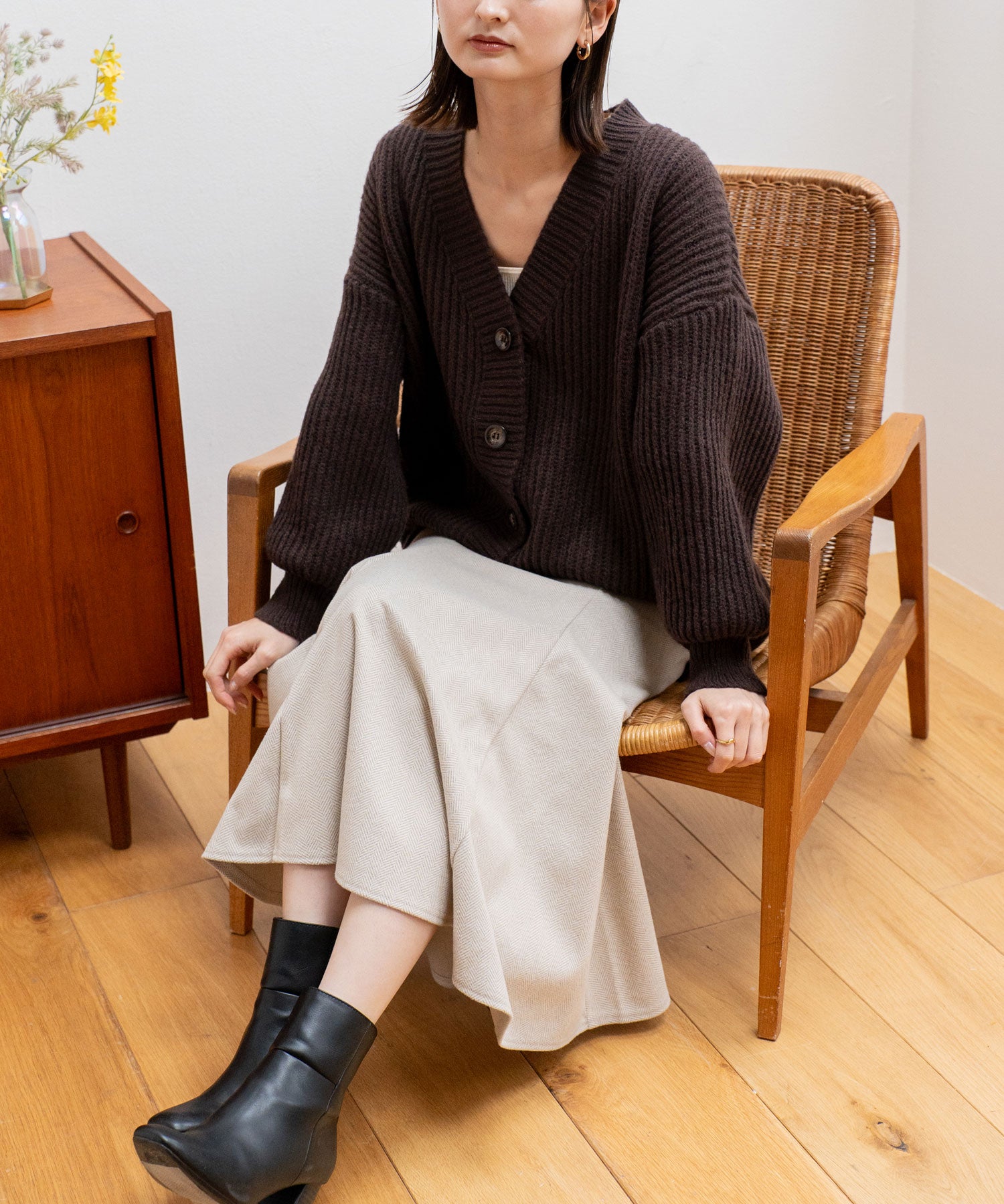 ヴィータフェリーチェ VitaFelice ゆったり ロング ニット カーディガン【長袖】 (GRAY) GRAY